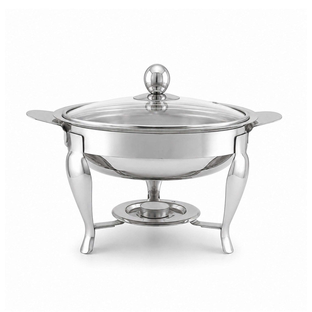 R/S Stainless Steel Serving Pot With Stand Kaka Bawa Sons