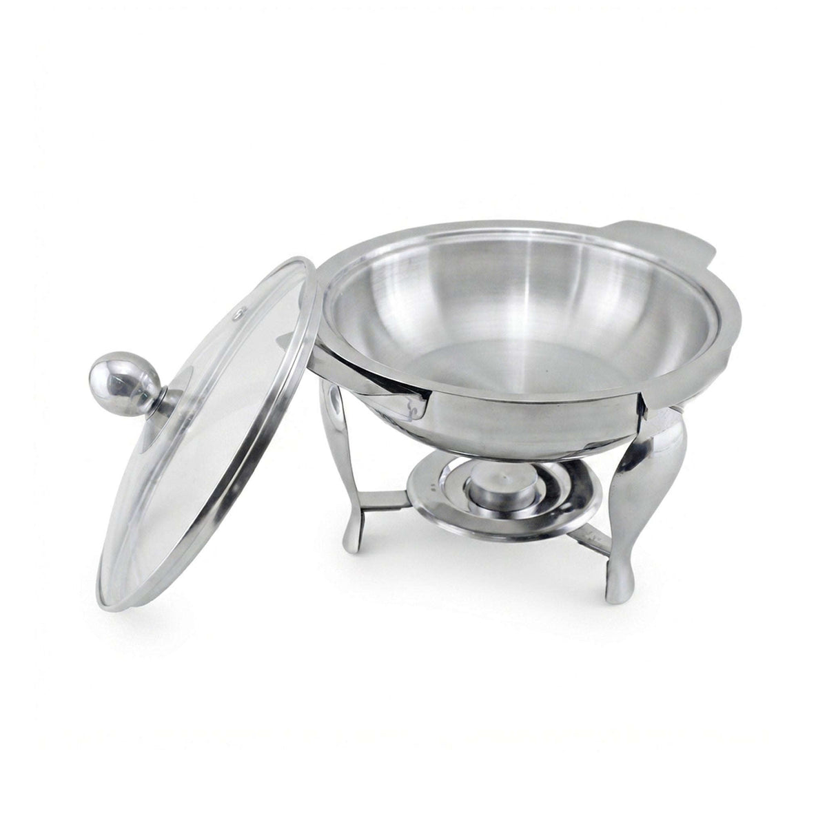 R/S Stainless Steel Serving Pot With Stand Kaka Bawa Sons