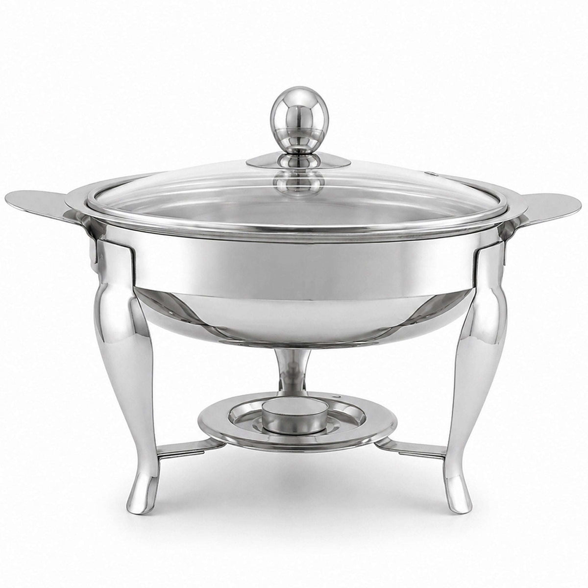 R/S Stainless Steel Serving Pot With Stand Kaka Bawa Sons