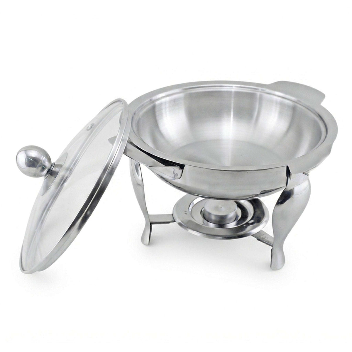 R/S Stainless Steel Serving Pot With Stand Kaka Bawa Sons