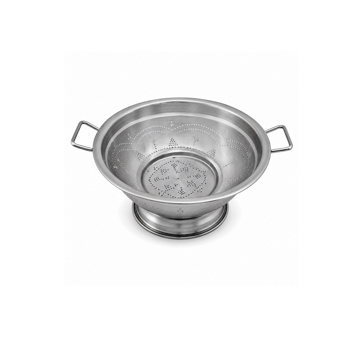 Stainless Steel Footed Colander With Side Handles Kaka Bawa Sons