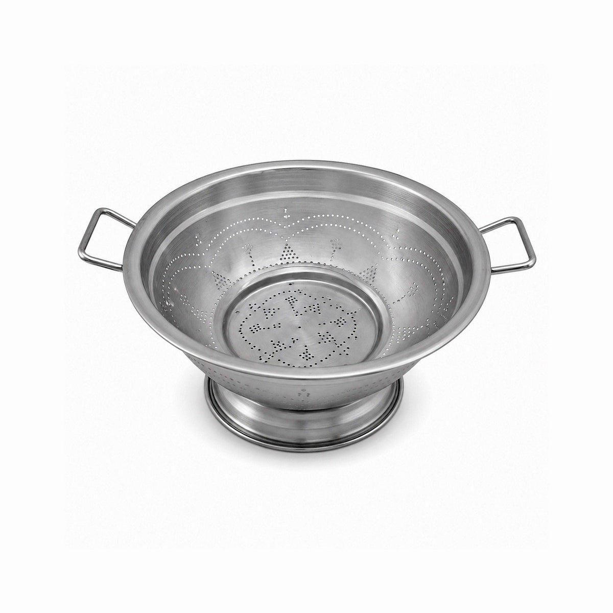 Stainless Steel Footed Colander With Side Handles Kaka Bawa Sons
