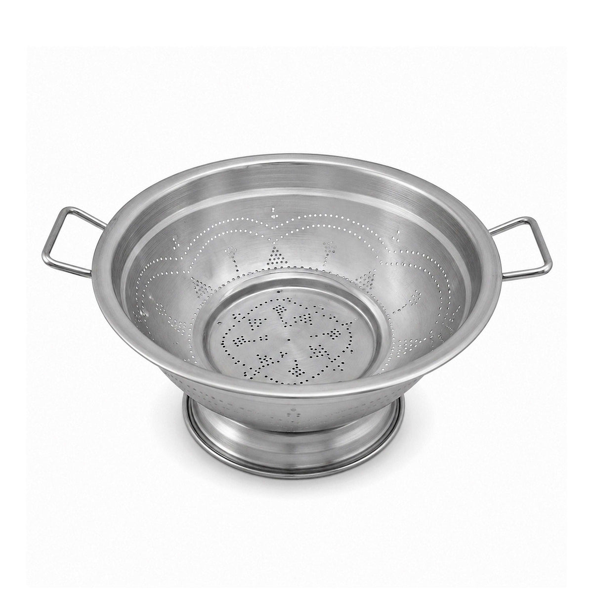 Stainless Steel Footed Colander With Side Handles Kaka Bawa Sons