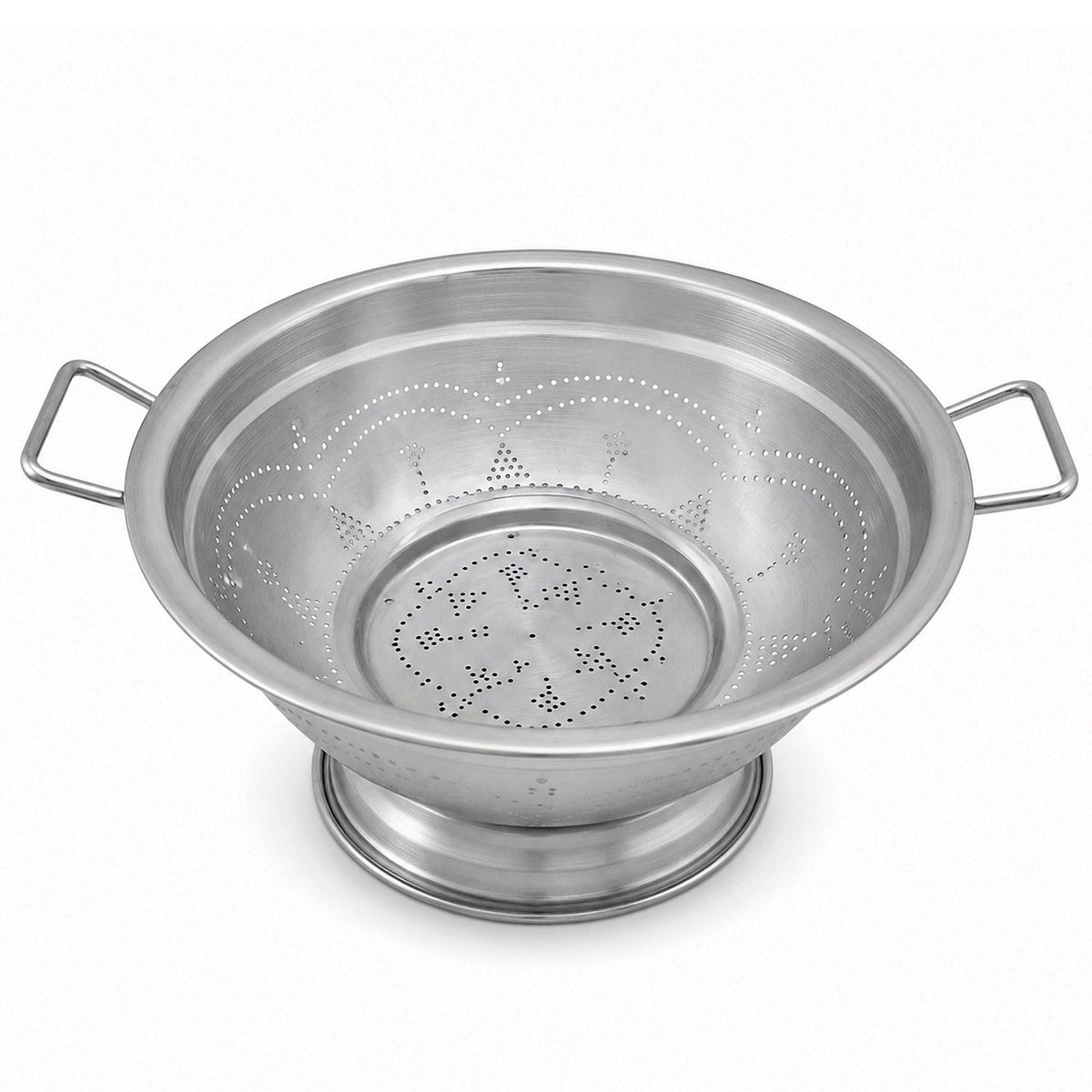 Stainless Steel Footed Colander With Side Handles Kaka Bawa Sons