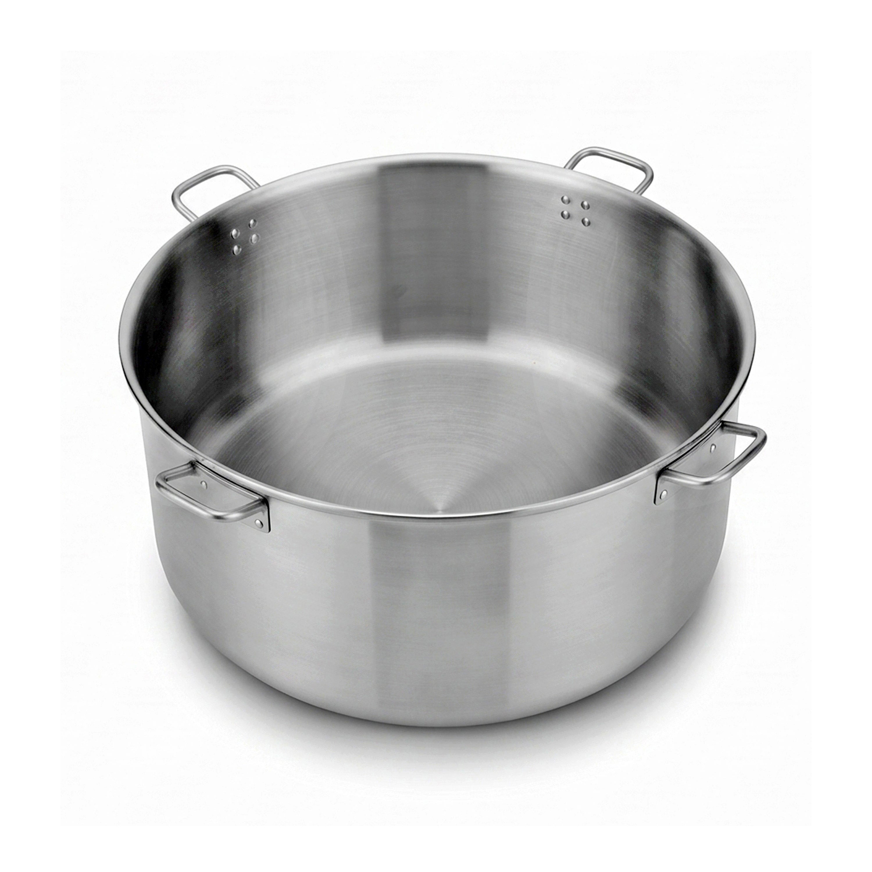 M.G Stainless Steel Round Stock Pot With 4 Handles
