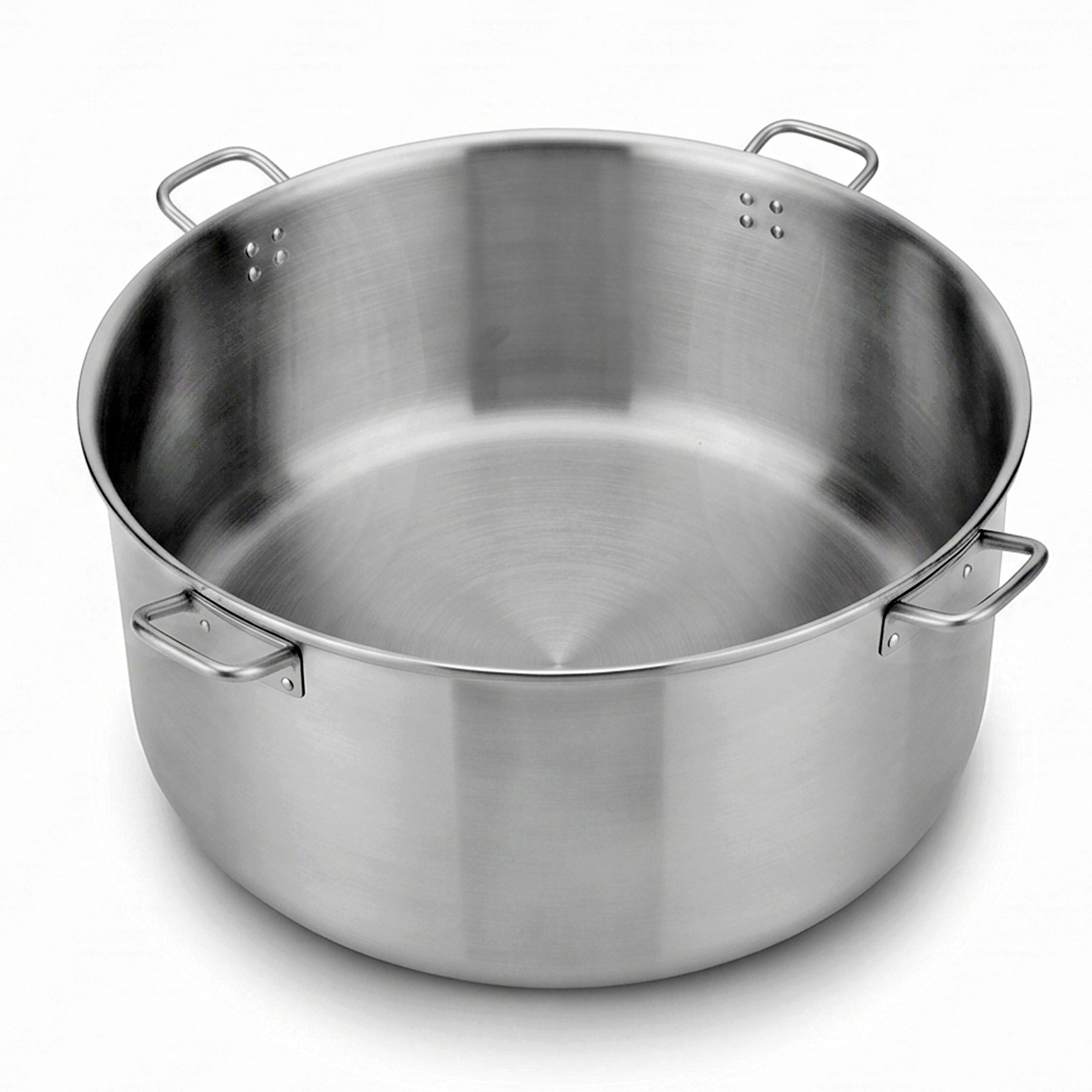 M.G Stainless Steel Round Stock Pot With 4 Handles