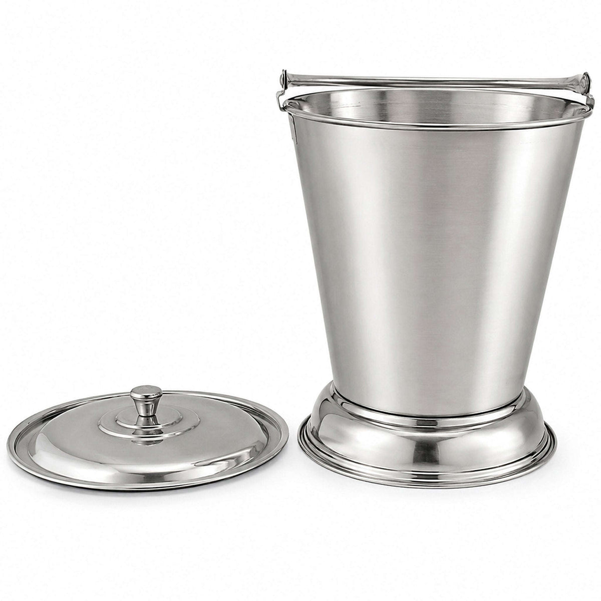 R/S Stainless Steel Balti Bucket With Lid Kaka Bawa Sons