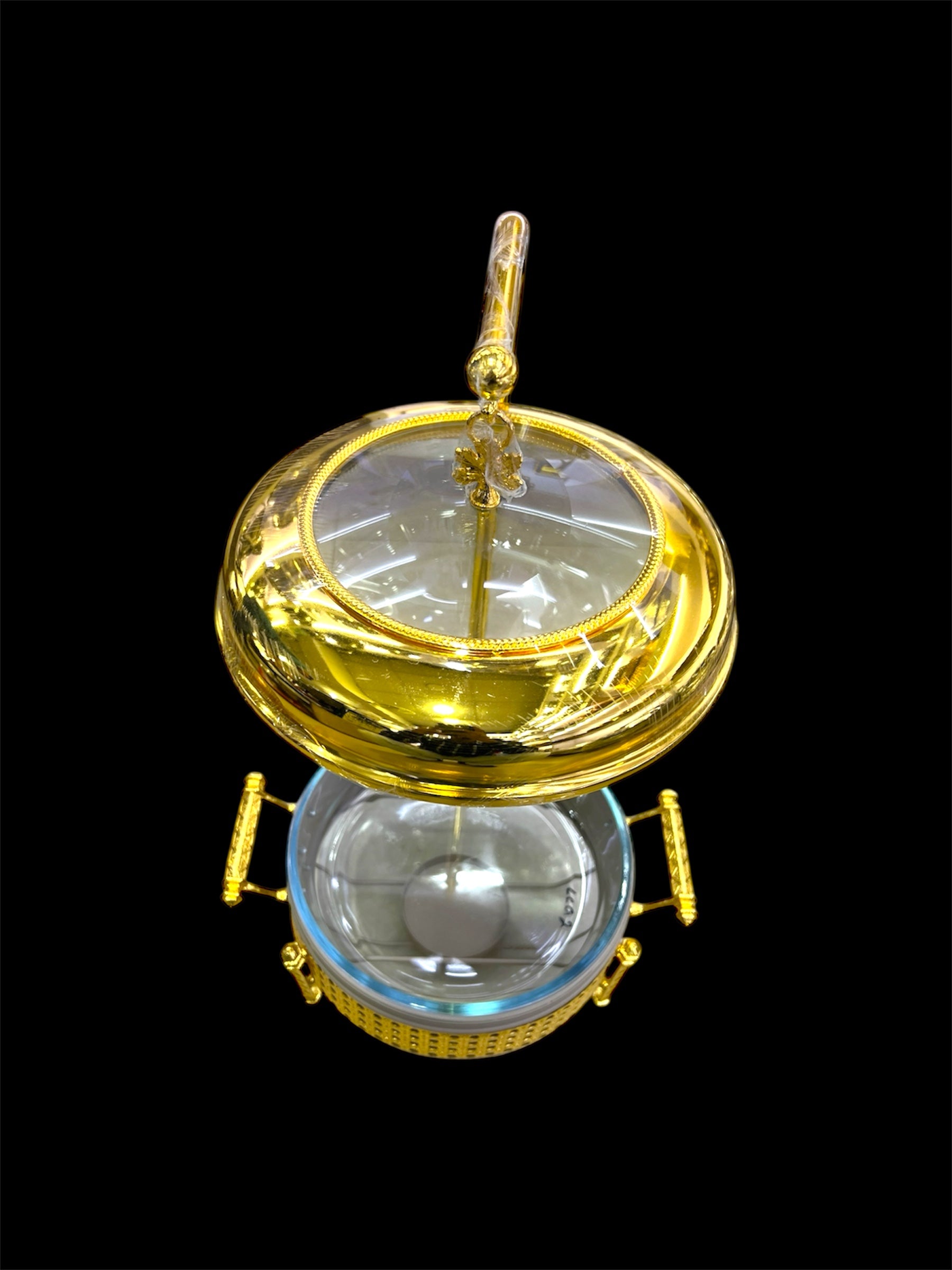 FANCY FOOD WARMER GOLDEN ROUND