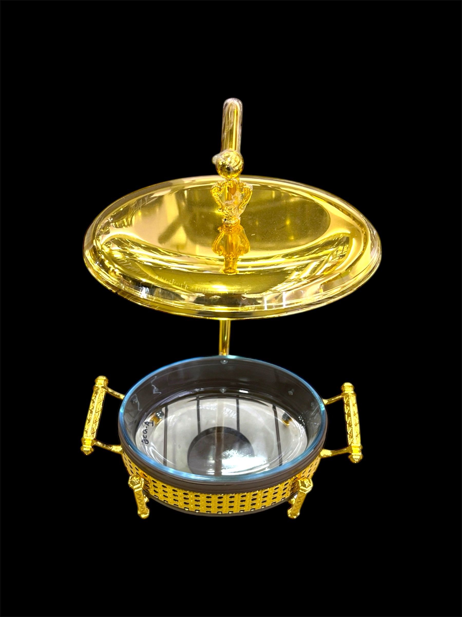 FANCY FOOD WARMER GOLDEN (OVAL)