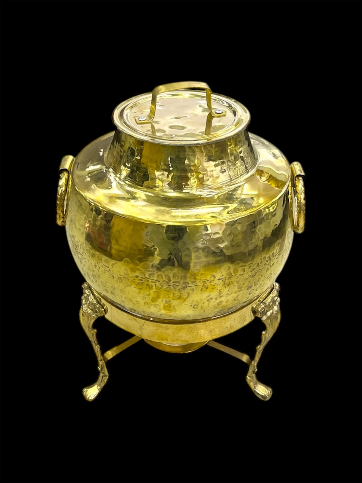 Golden Naqshi Table Top Daig With Stand
