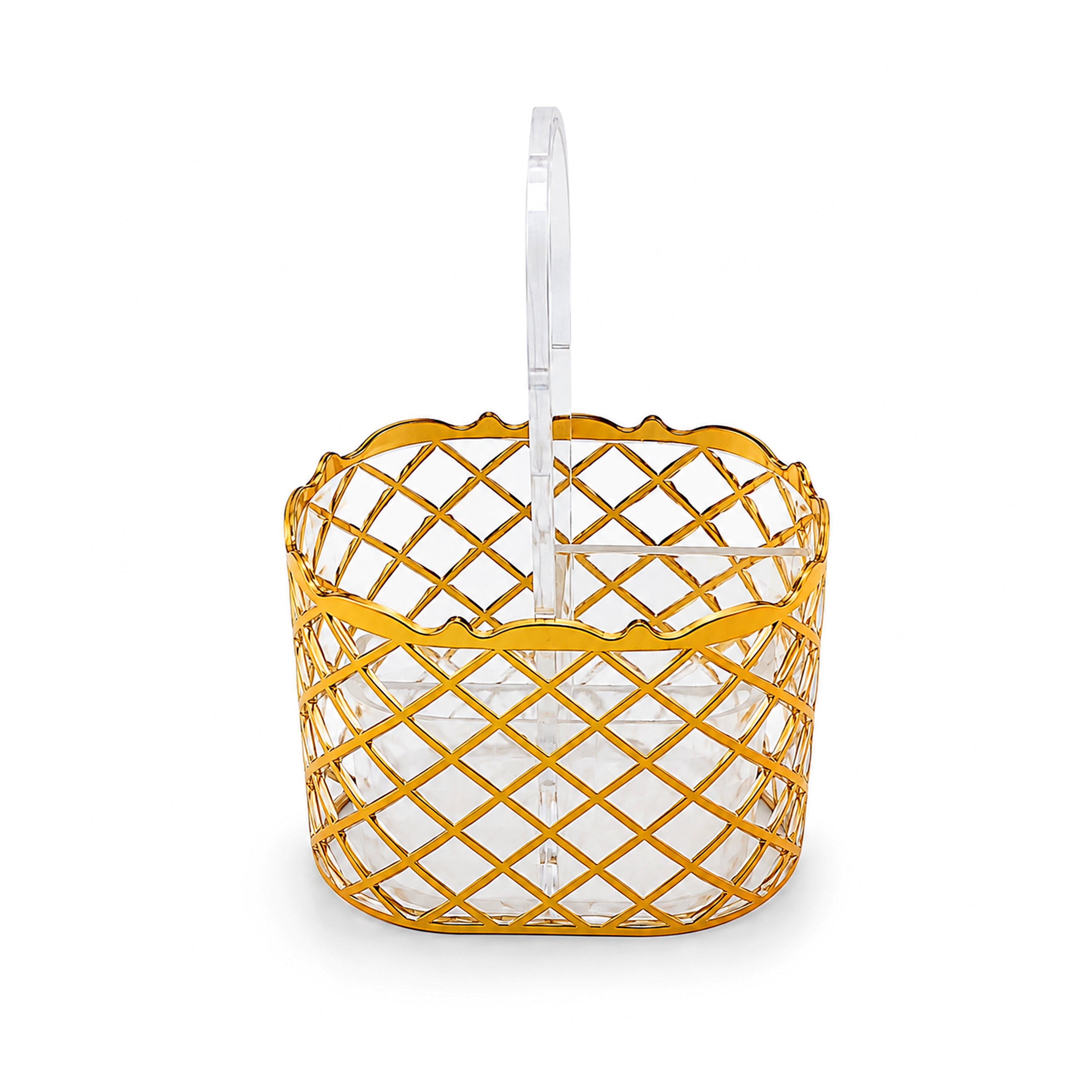 Violet 3-portion Acrylic Cutlery Holder