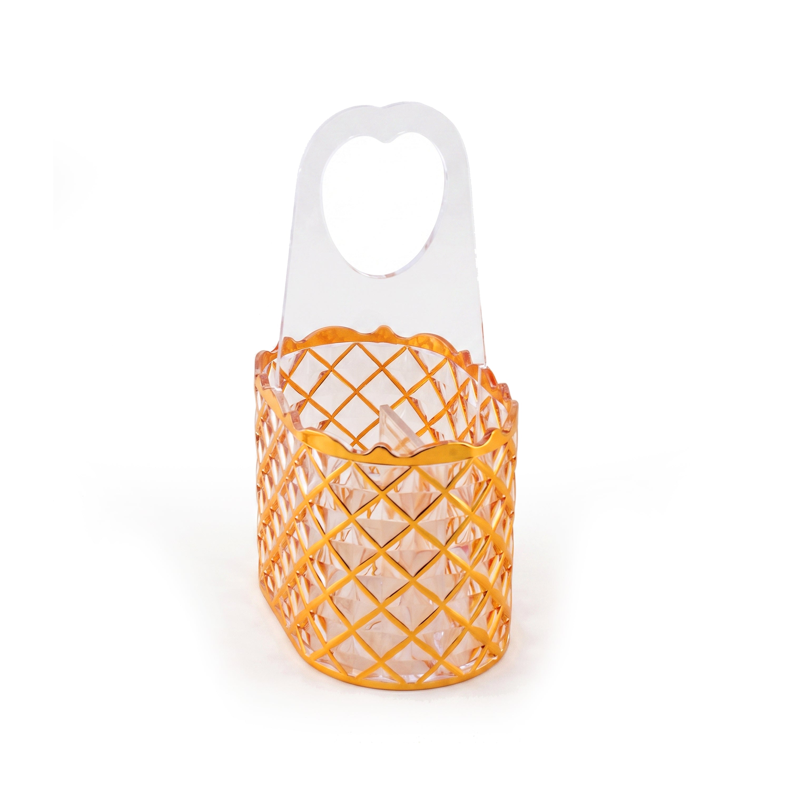 Violet 3-portion Acrylic Cutlery Holder