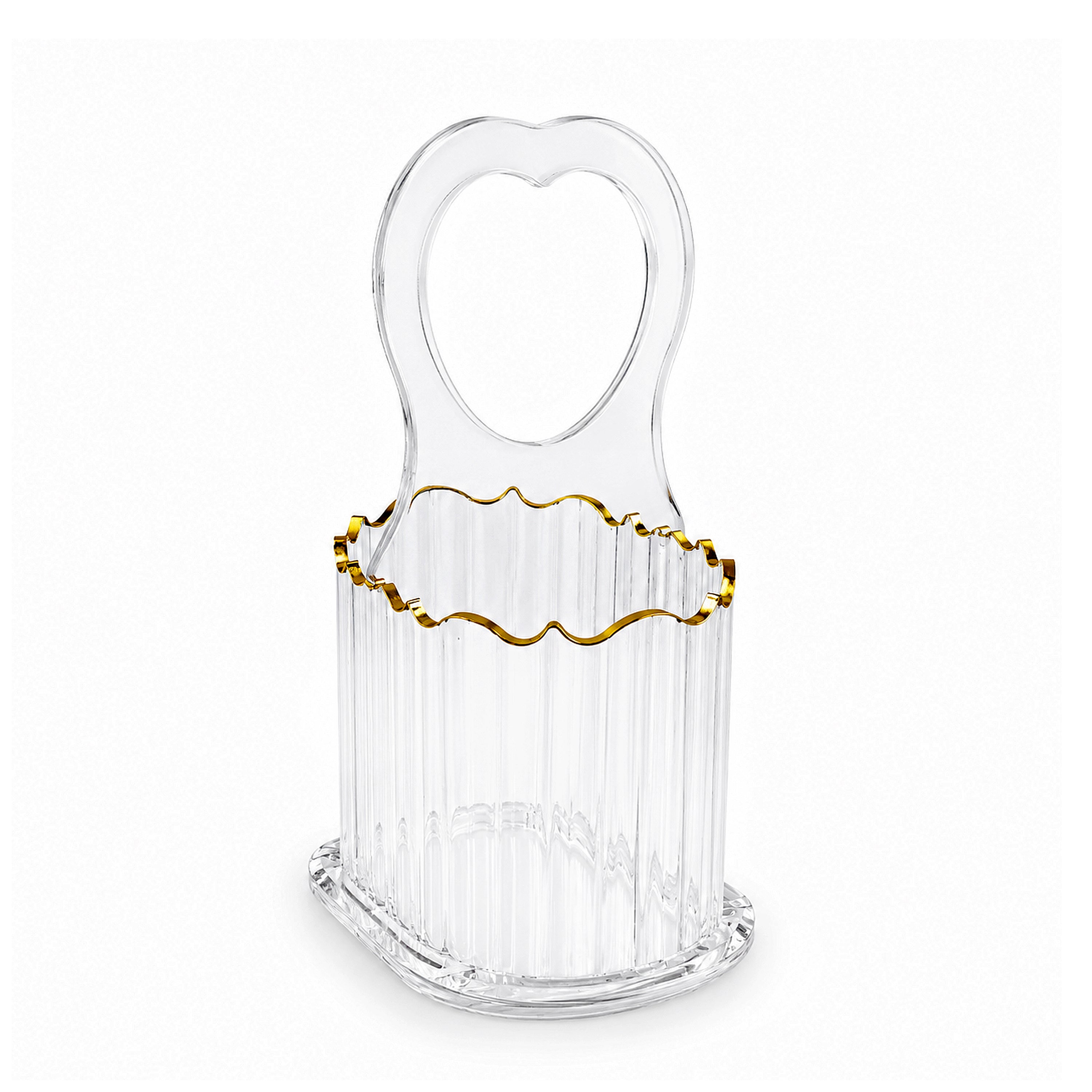 Violet 3-portion Acrylic Cutlery Holder