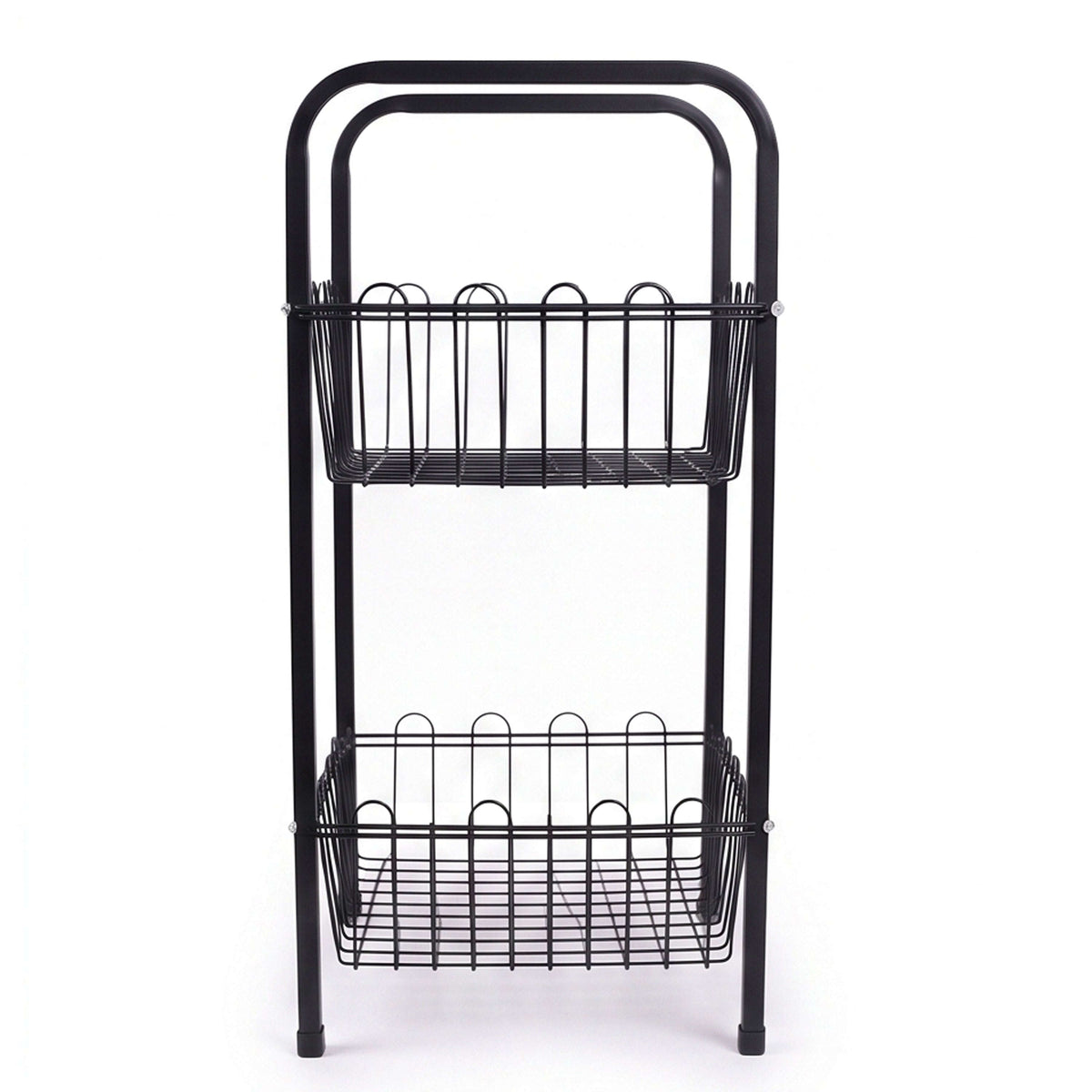 SK Black Plastic Wire Vegetable Rack Kaka Bawa Sons