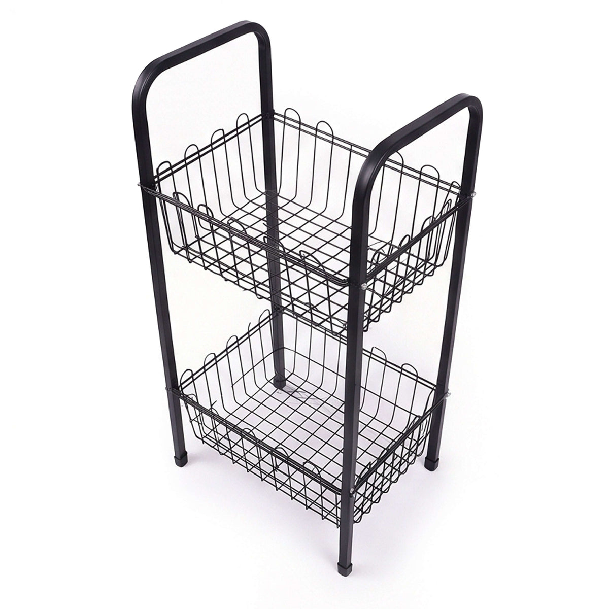 SK Black Plastic Wire Vegetable Rack Kaka Bawa Sons