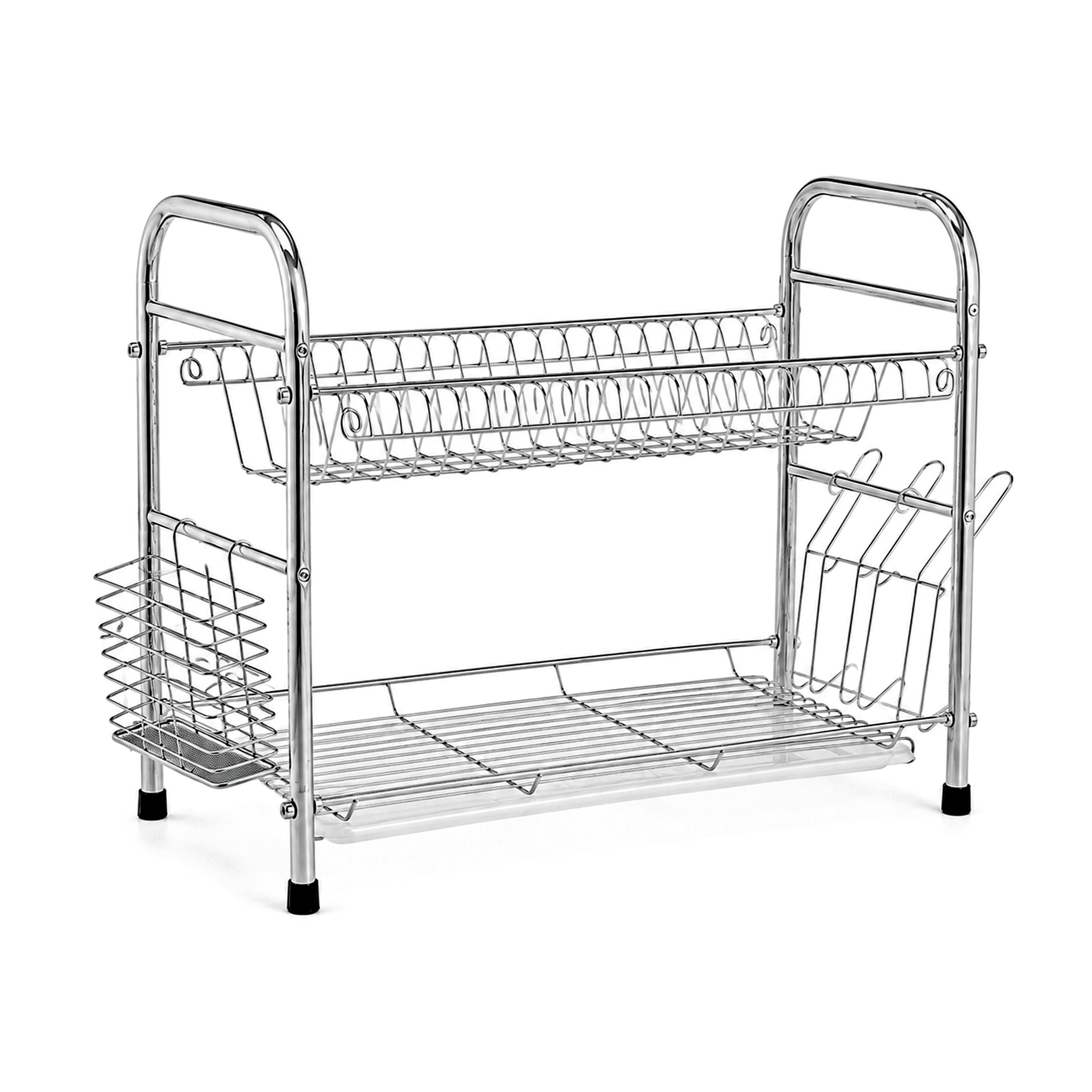 SK Stainless Steel Silver Plate Rack. Available in 2 sizes: 2-tier and 3-tier