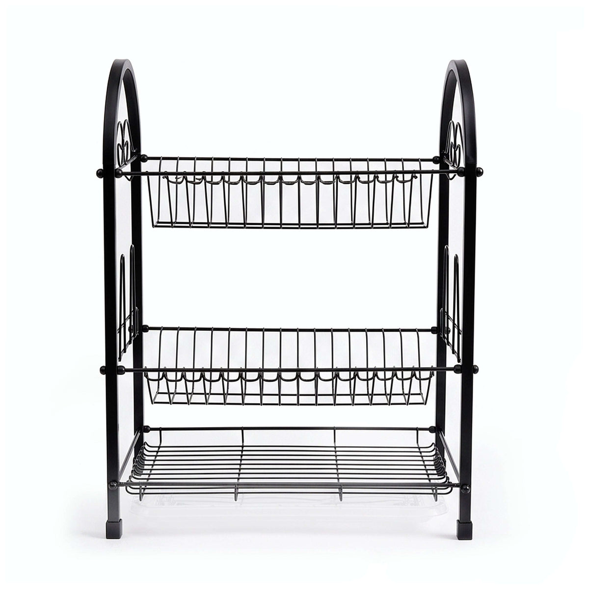 SK Stainless Steel Black Plate Rack Kaka Bawa Sons