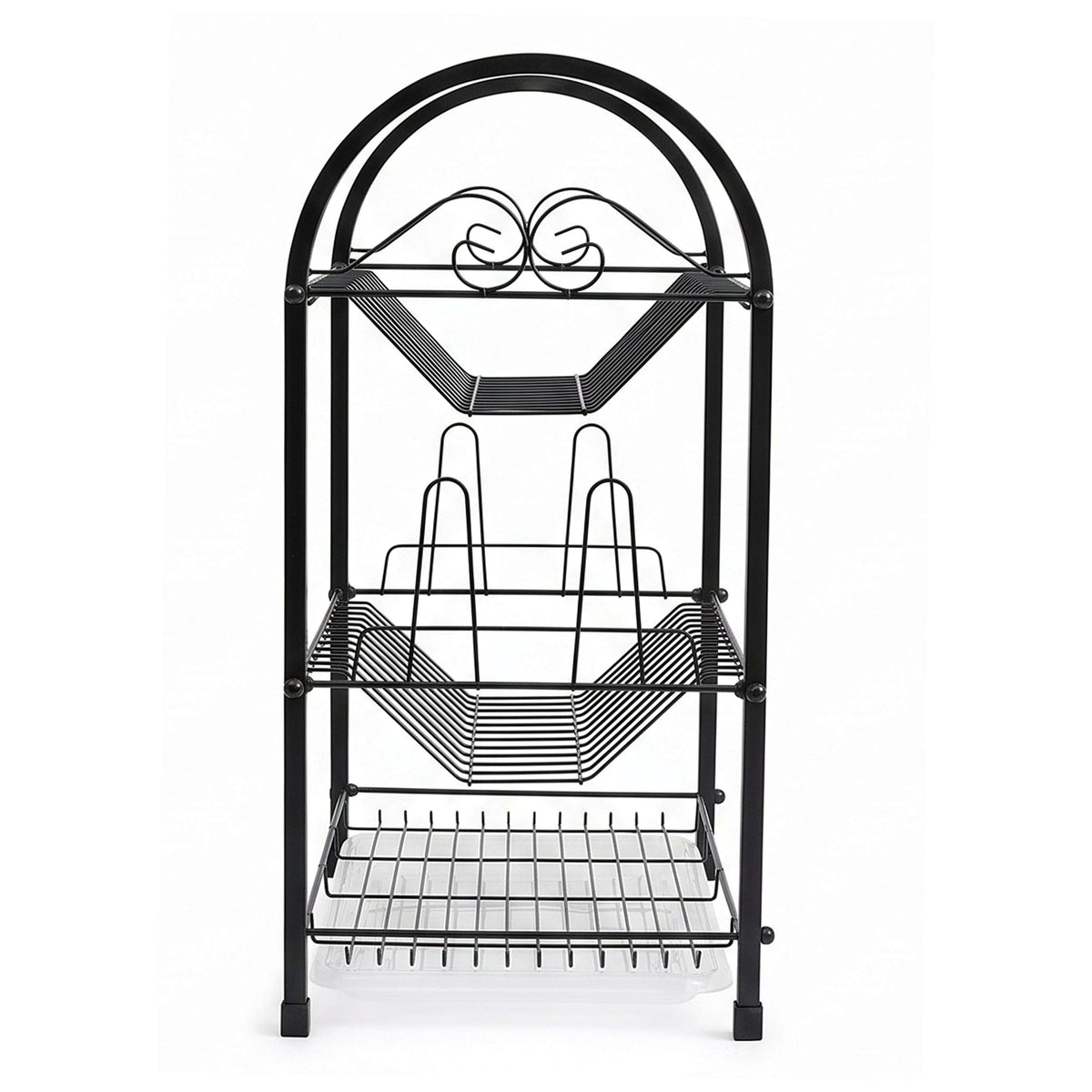 SK Stainless Steel Black Plate Rack Kaka Bawa Sons