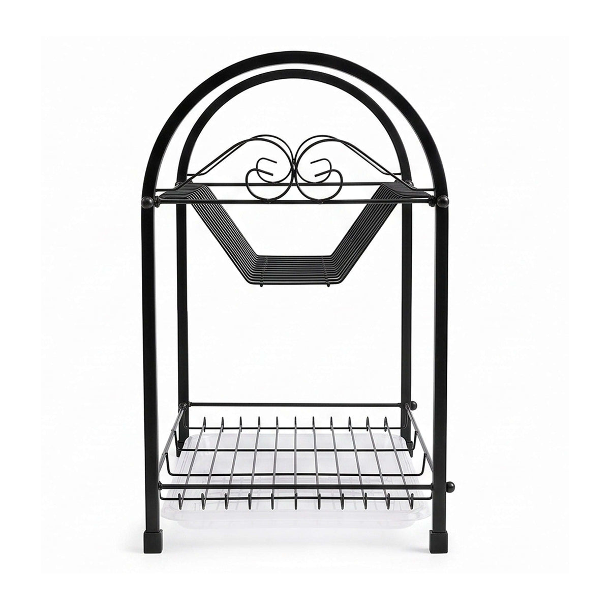 SK Stainless Steel Black Plate Rack Kaka Bawa Sons