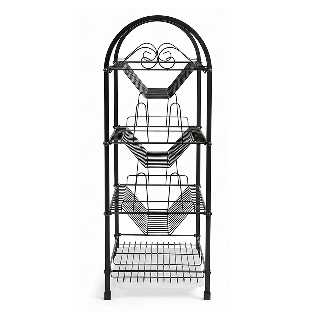 SK Stainless Steel Black Plate Rack Kaka Bawa Sons