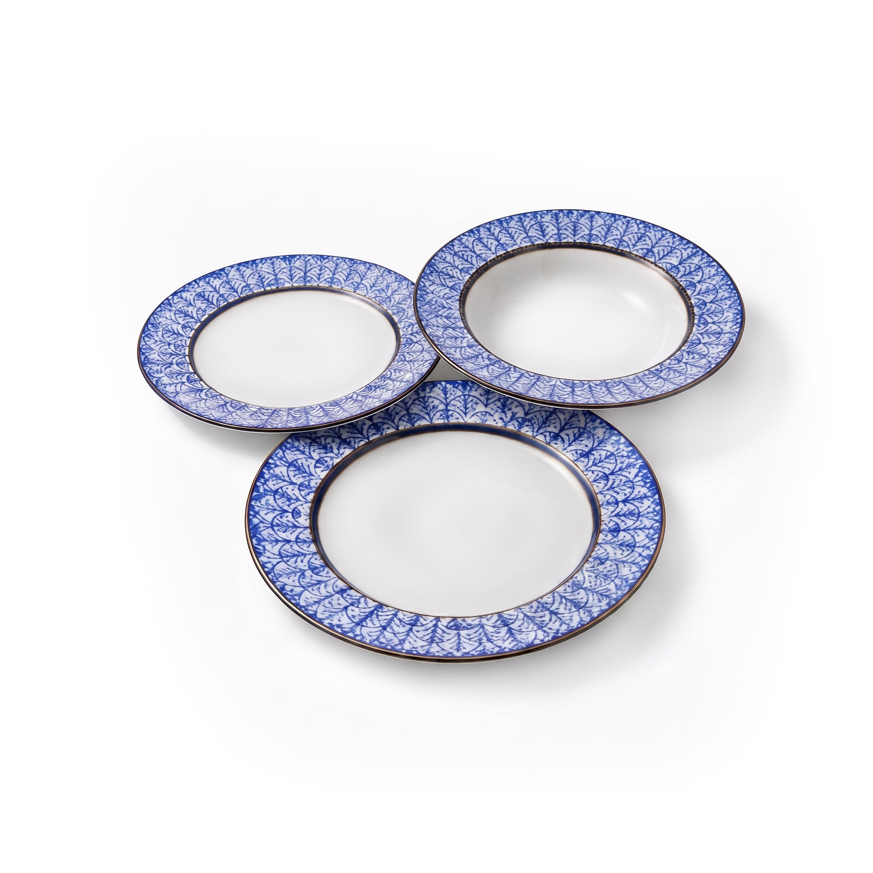 B/C 18-Pieces Bone China Plate Sets
