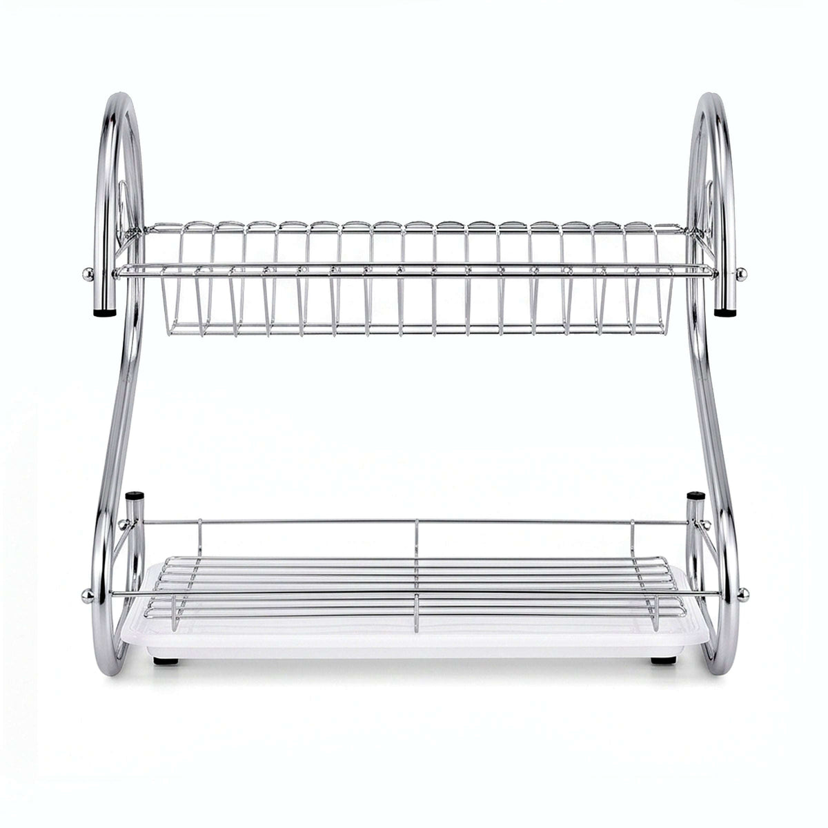 SK 2-Tier Stainless Steel S-Shaped Plate Rack Kaka Bawa Sons