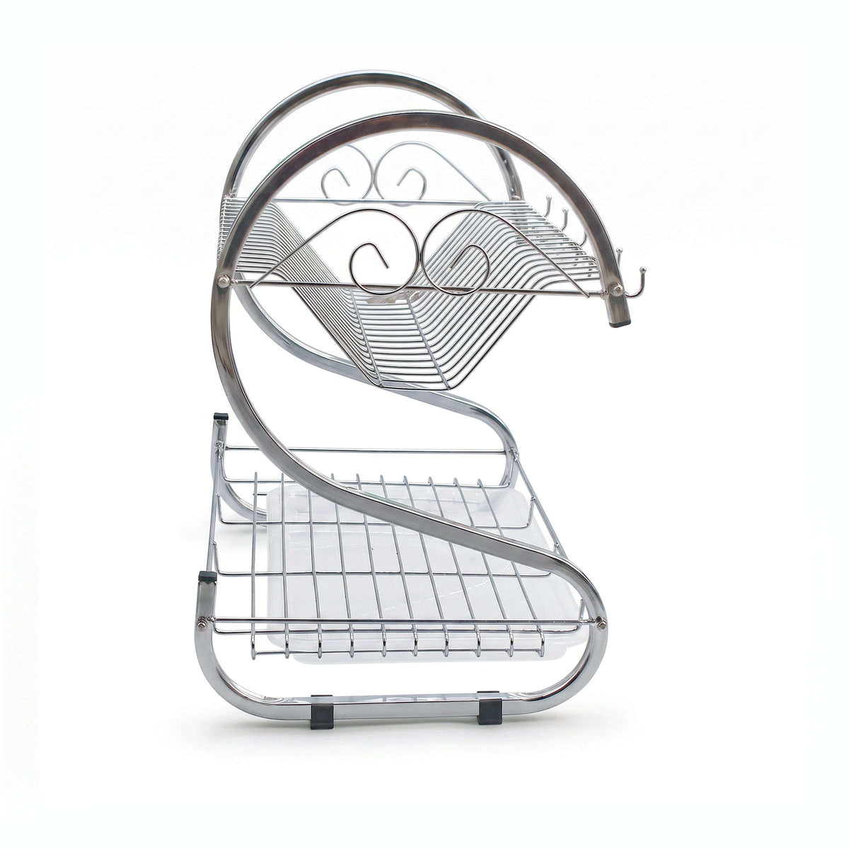 SK 2-Tier Stainless Steel S-Shaped Plate Rack Kaka Bawa Sons