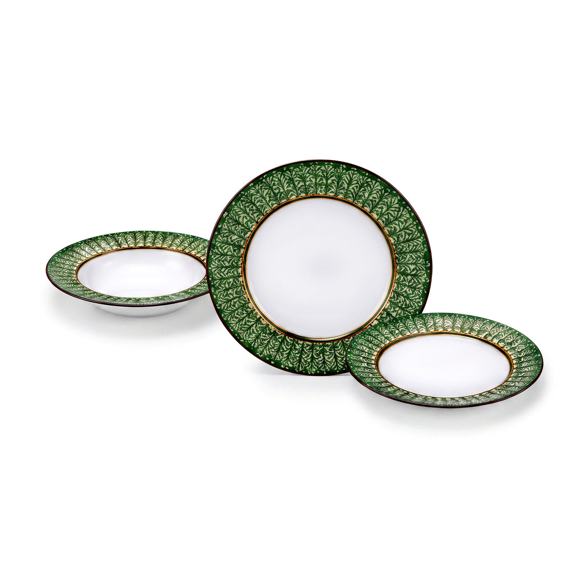 B/C 18-Pieces Bone China Plate Sets