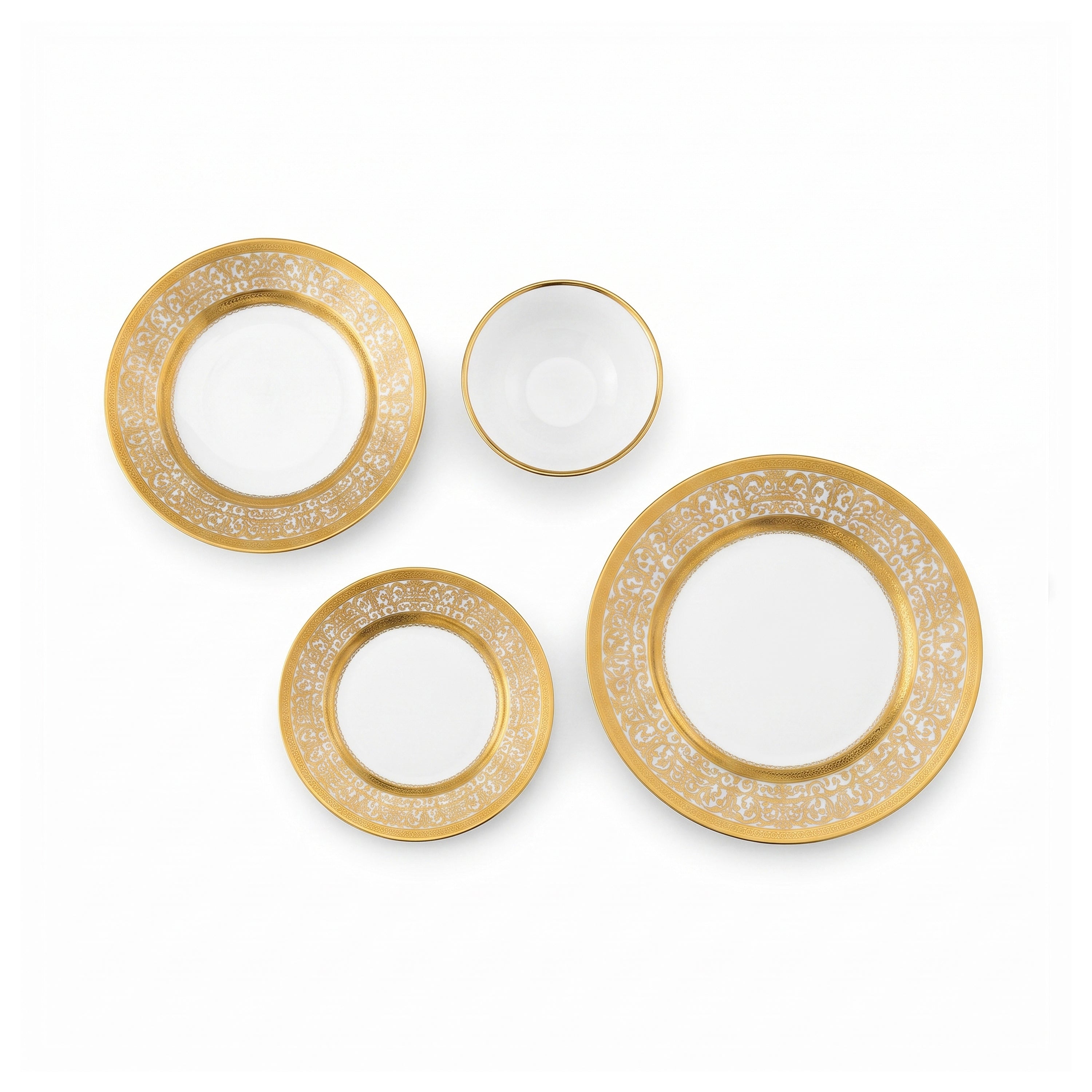 B/C 24-Pieces Bone China Plate Sets