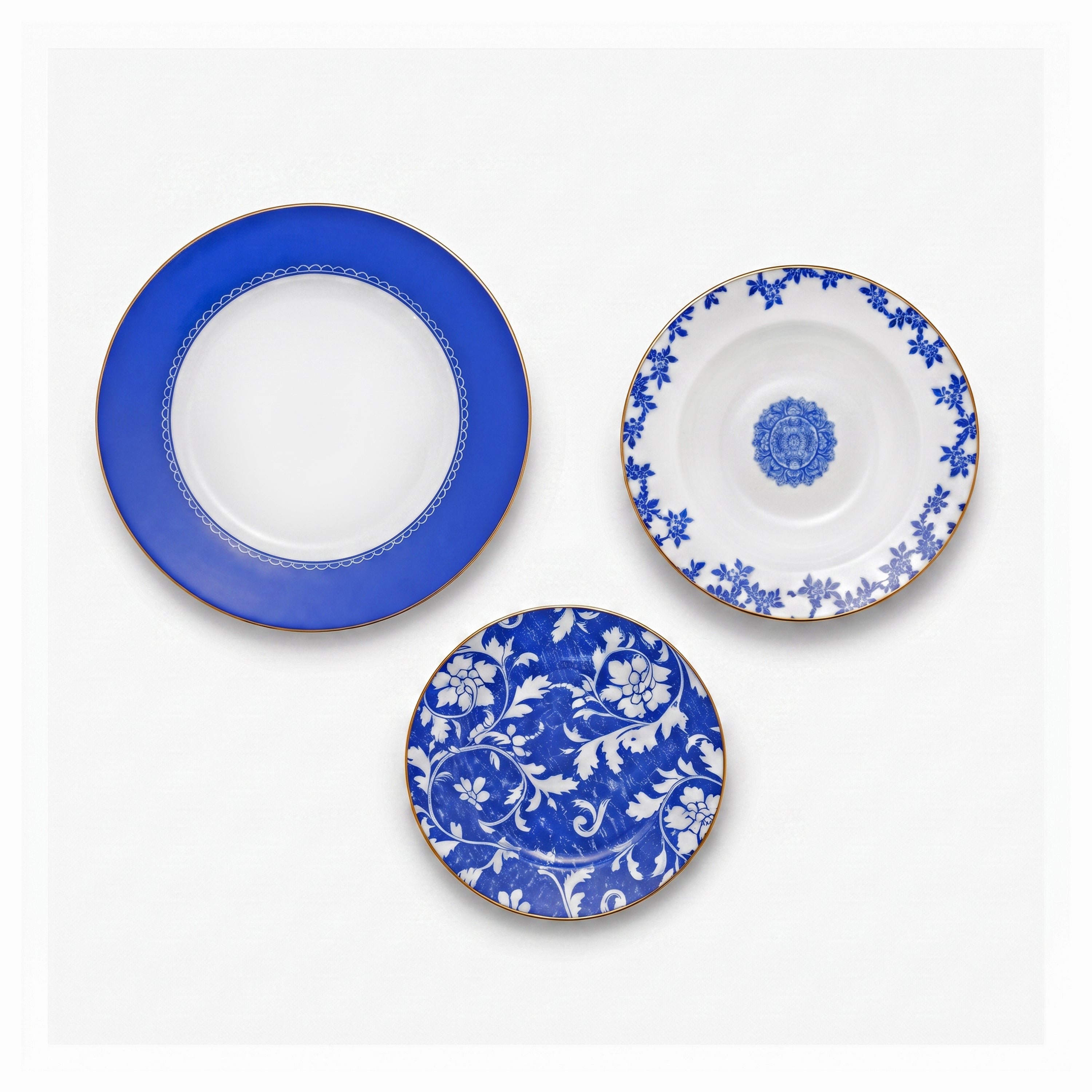 More & More 18-Piece Bonne China Plate Set