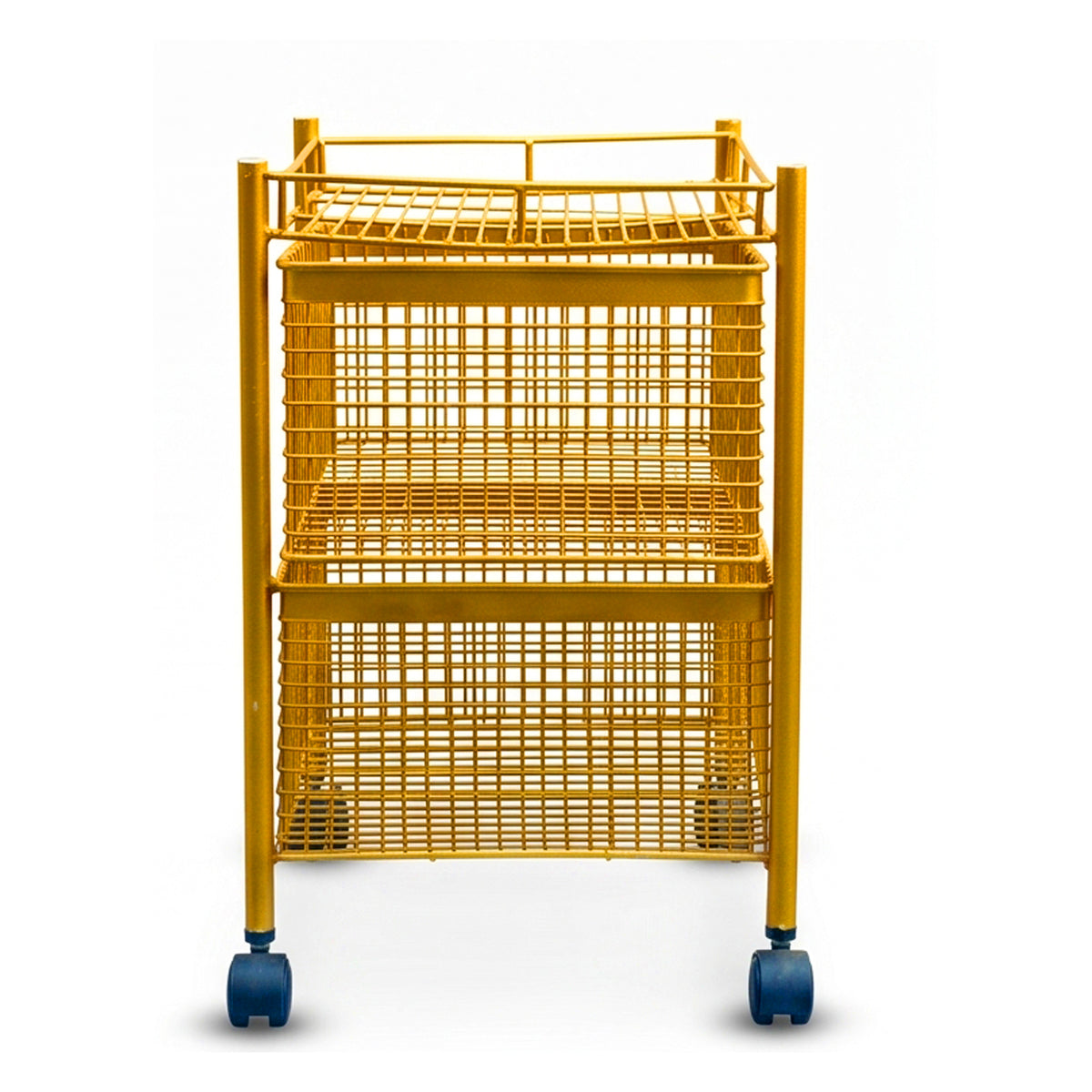 SK 2-Tier Stainless Steel Golden Square Storage Rack
