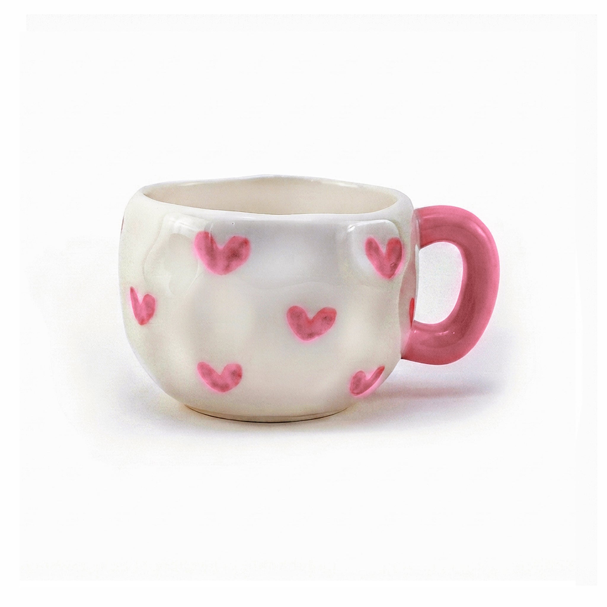 Pink Heart 300 ml Ceramic Mug