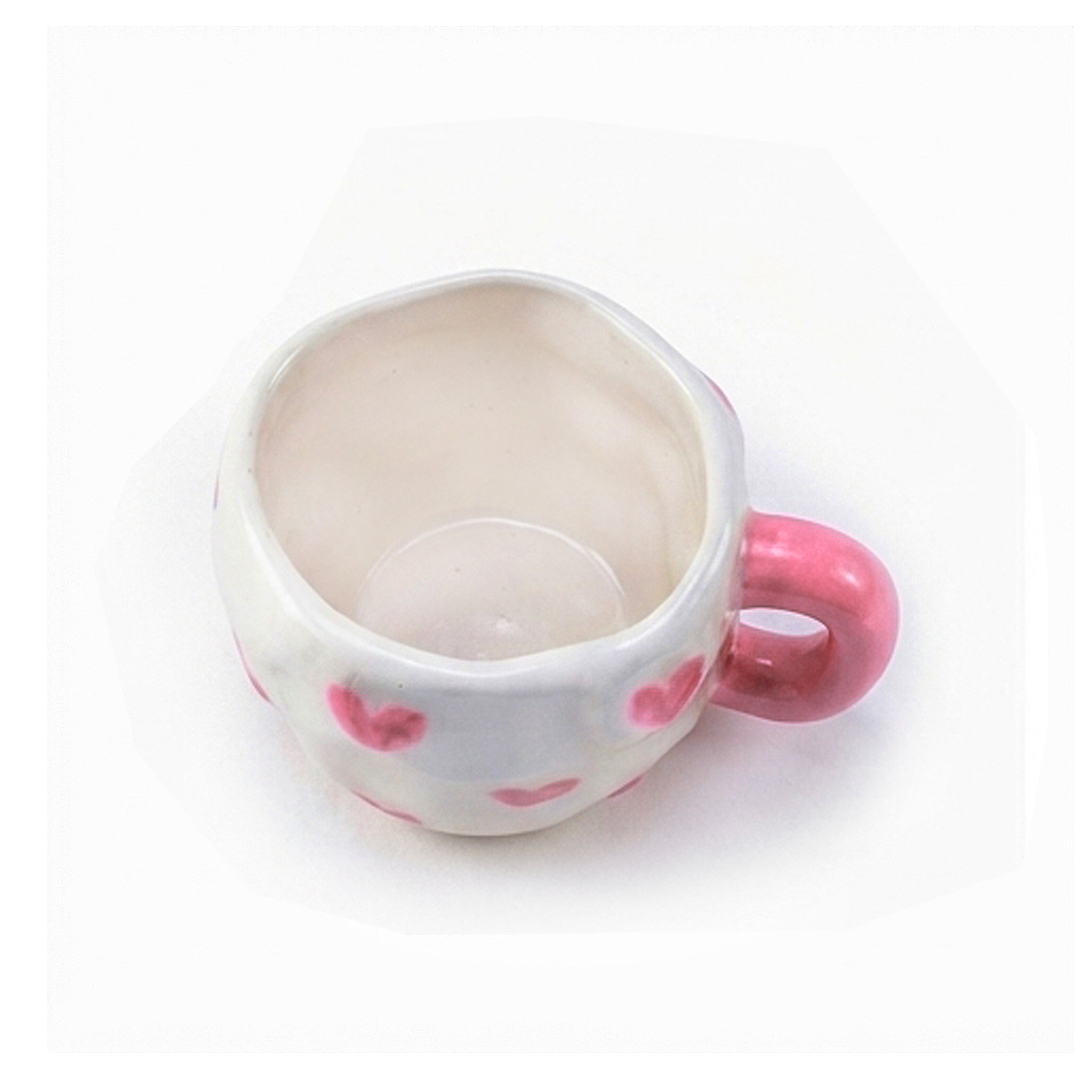 Pink Heart 300 ml Ceramic Mug