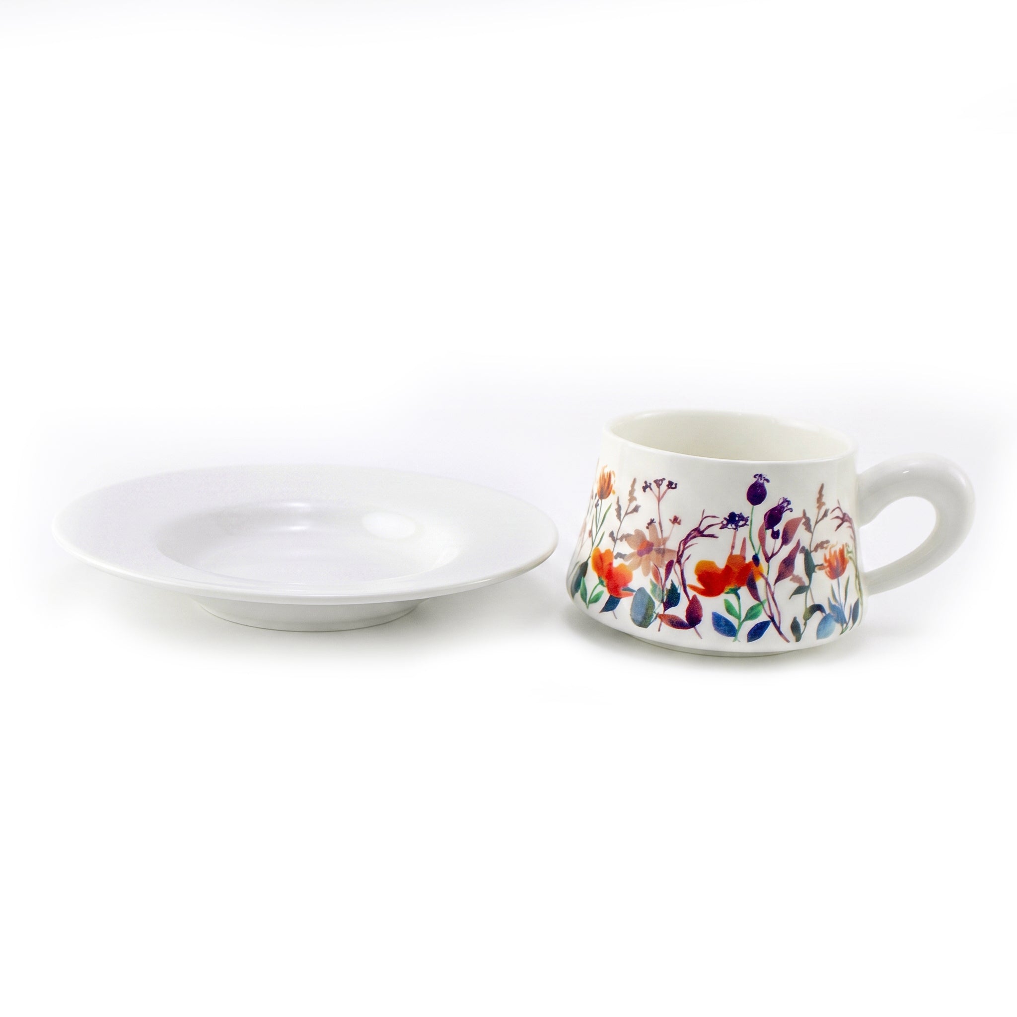 Wildflower Bloom 300 ML Ceramic Mug with Saucer