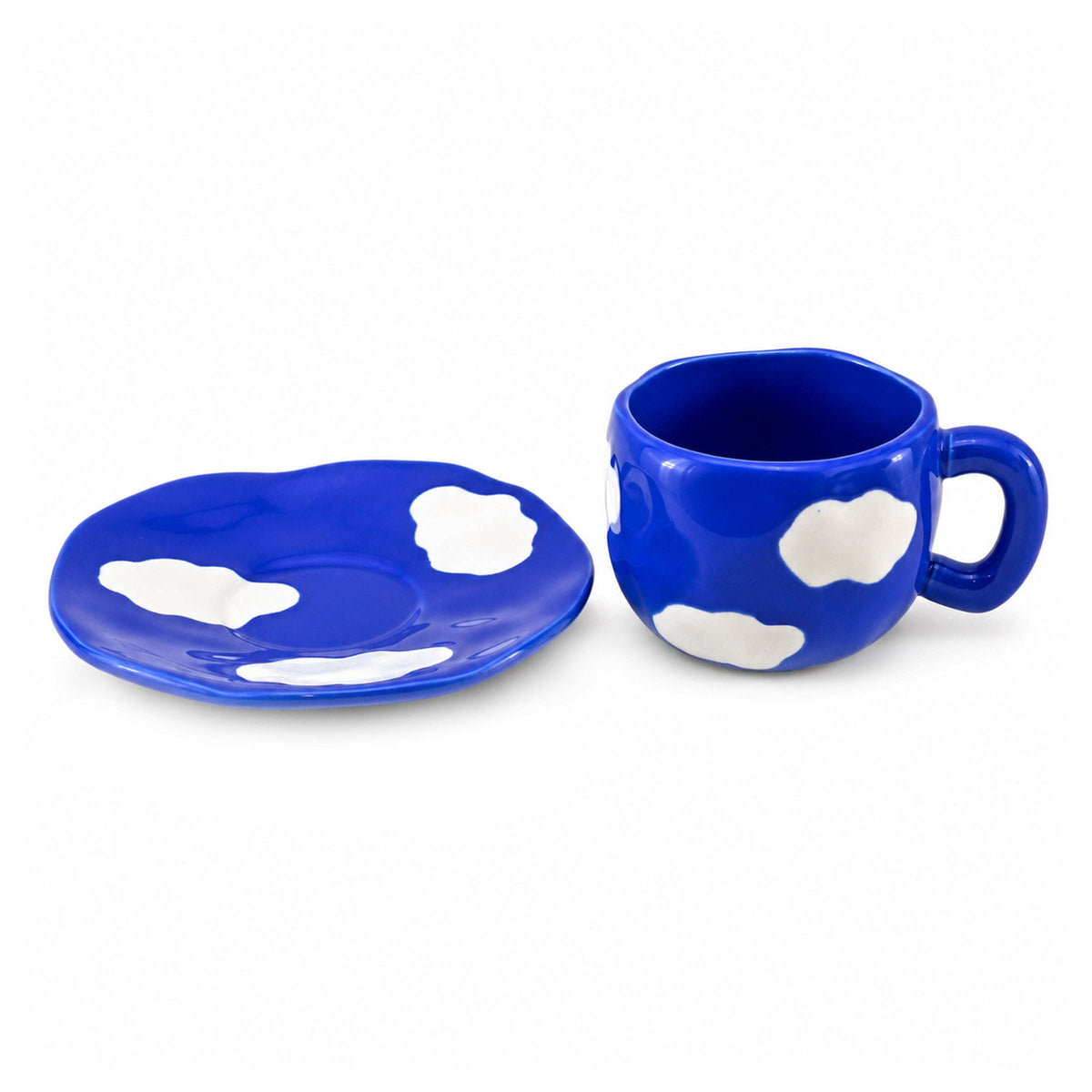 Cloud 300 mL Ceramic Mug With Saucer Kaka Bawa Sons