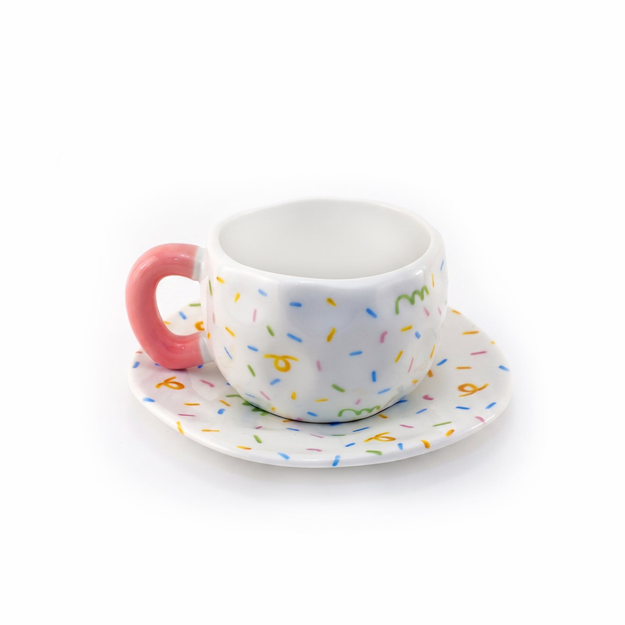 Confetti 300 ML Ceramic Mug with Saucer
