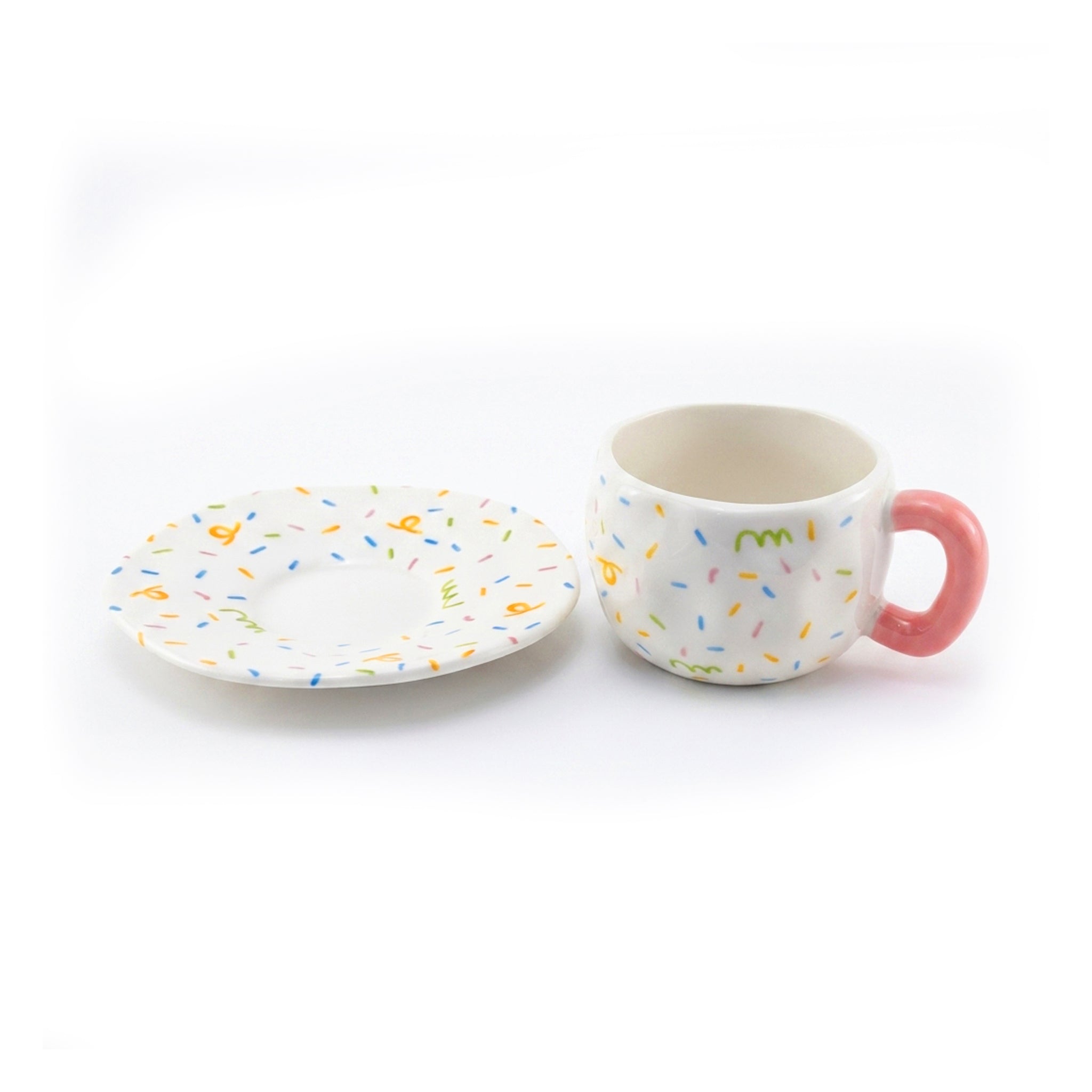 Confetti 300 ML Ceramic Mug with Saucer