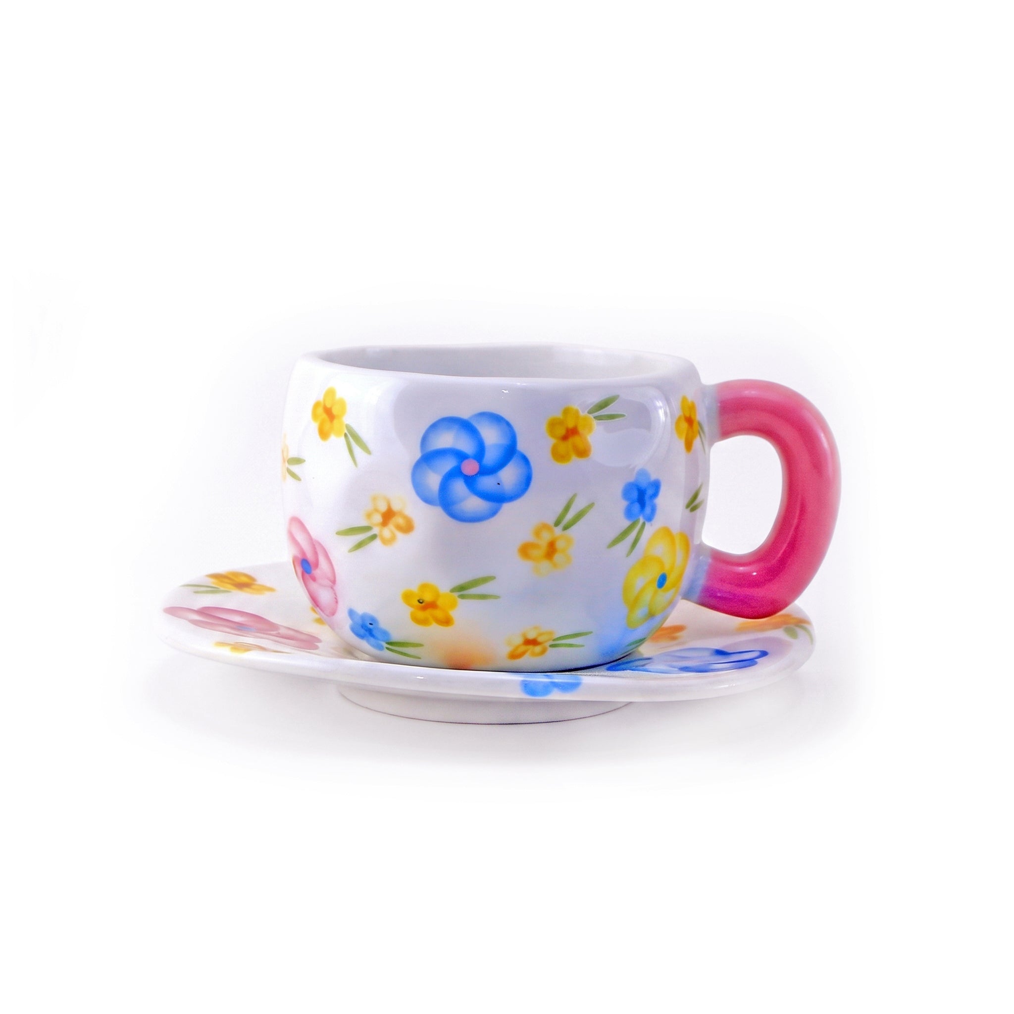 Wildflower 300 ML Ceramic Mug with Saucer