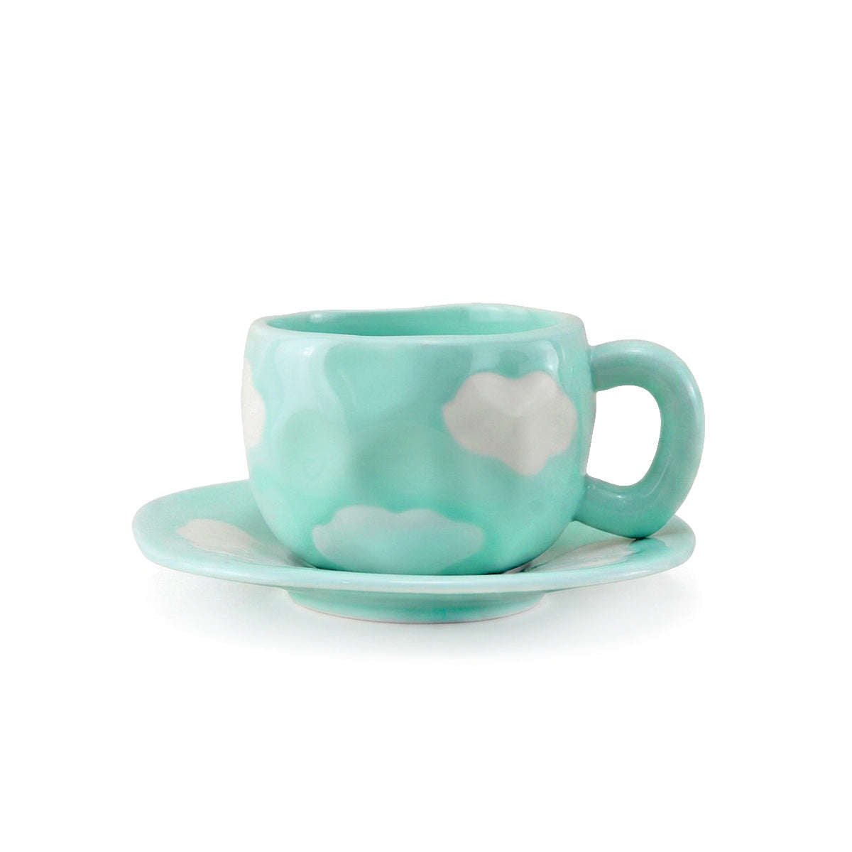 Cloud 300 mL Ceramic Mug With Saucer Kaka Bawa Sons