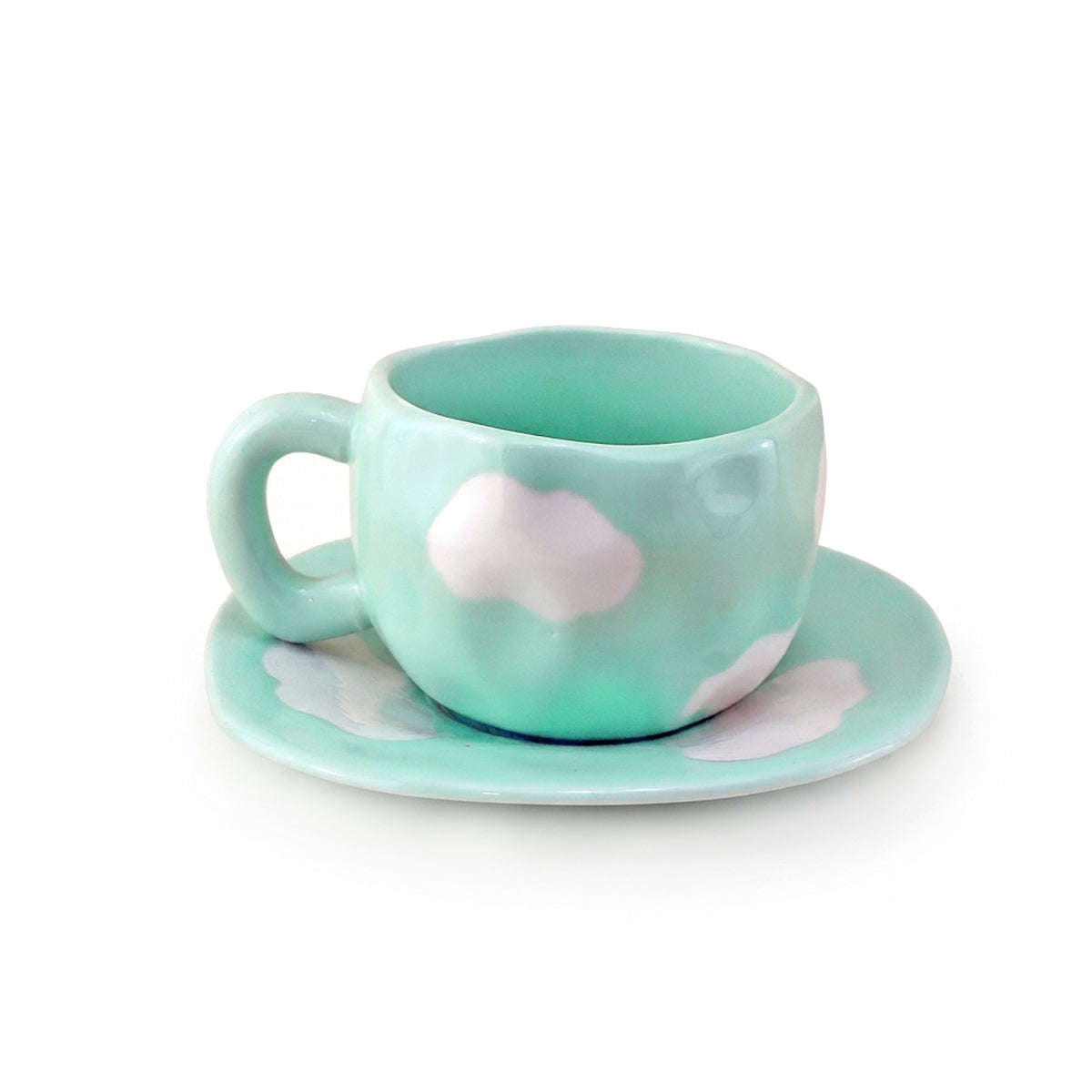 Cloud 300 mL Ceramic Mug With Saucer Kaka Bawa Sons