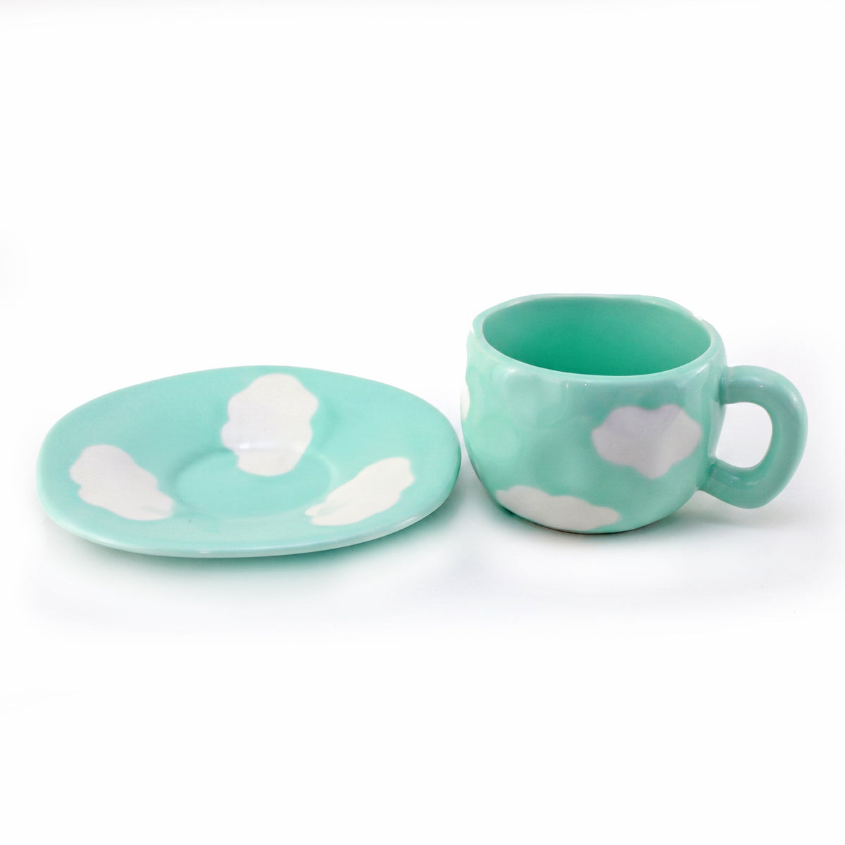 Cloud 300 mL Ceramic Mug With Saucer Kaka Bawa Sons