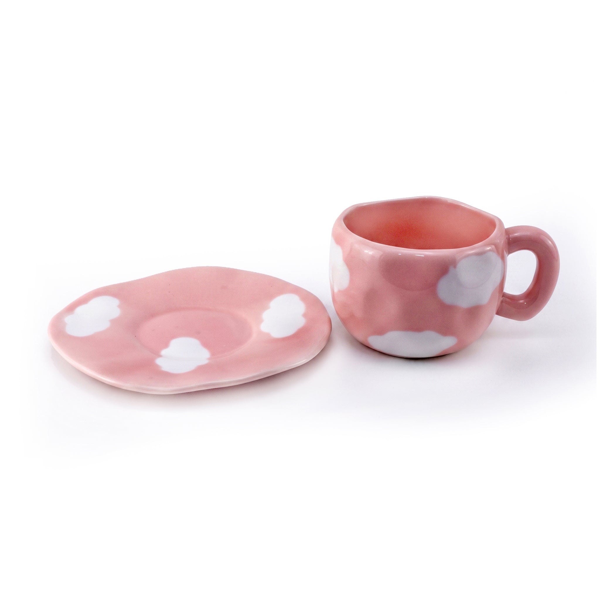 Cloud 300 ml Ceramic Mug With Saucer