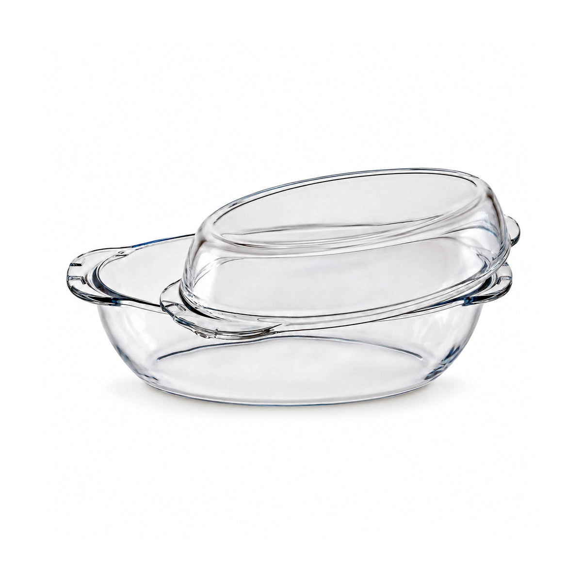 Pasabhace Borcam 3-Liter Glass Oval Dish
