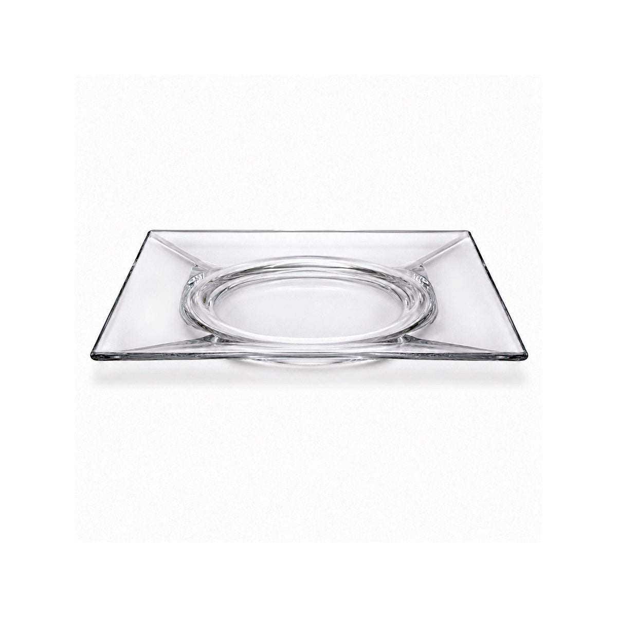 RCR 10-Inch Glass Square Serving Plate Kaka Bawa Sons