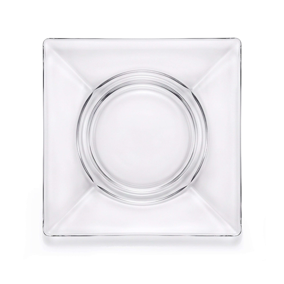 RCR 10-Inch Glass Square Serving Plate Kaka Bawa Sons
