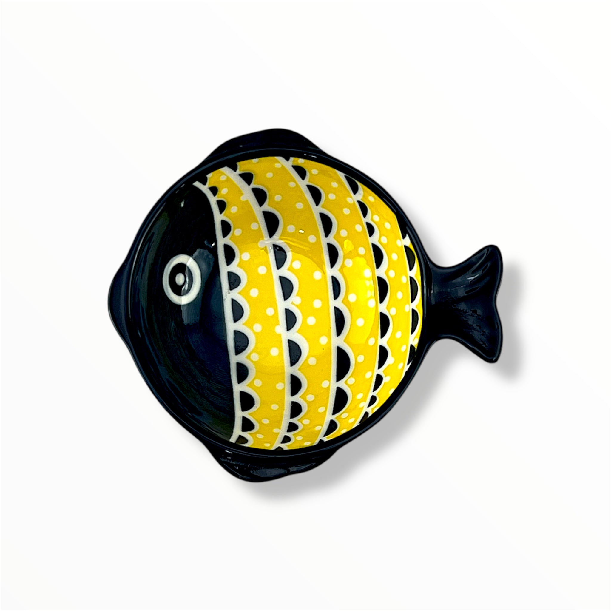 Zouk Porcelain Fish-Shaped Ramekin 3.5"
