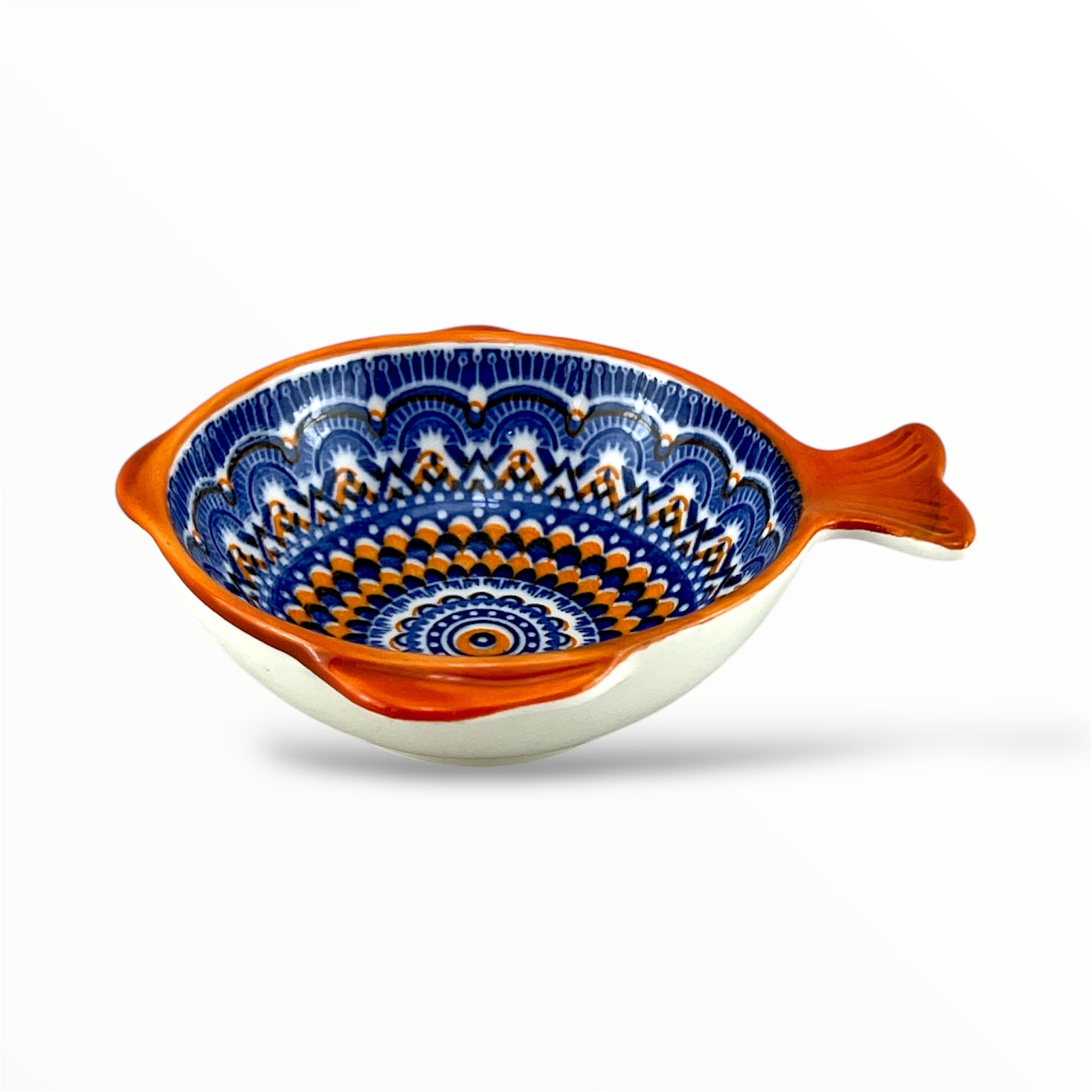 Zouk Porcelain Fish-Shaped Ramekin 3.5"
