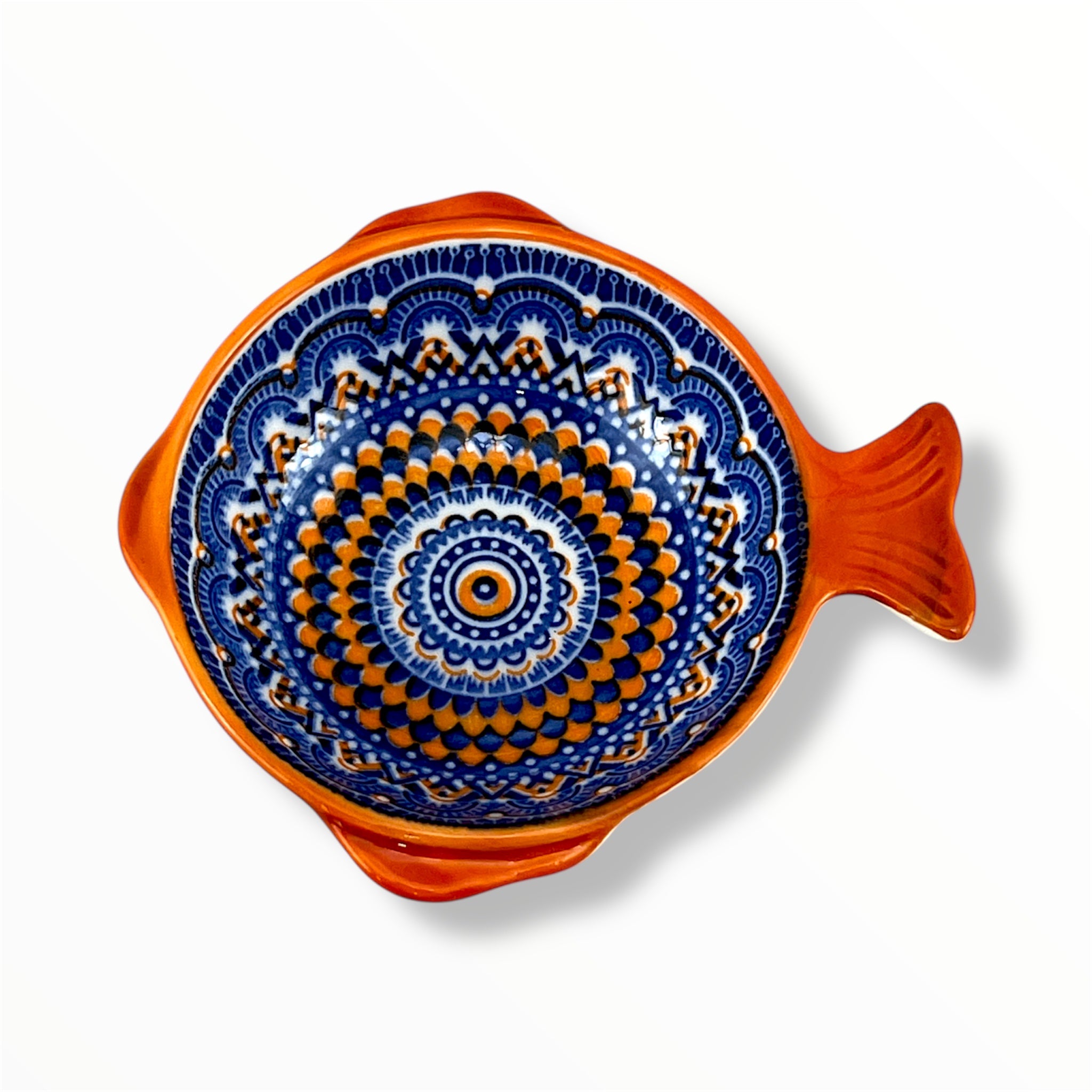 Zouk Porcelain Fish-Shaped Ramekin 3.5"