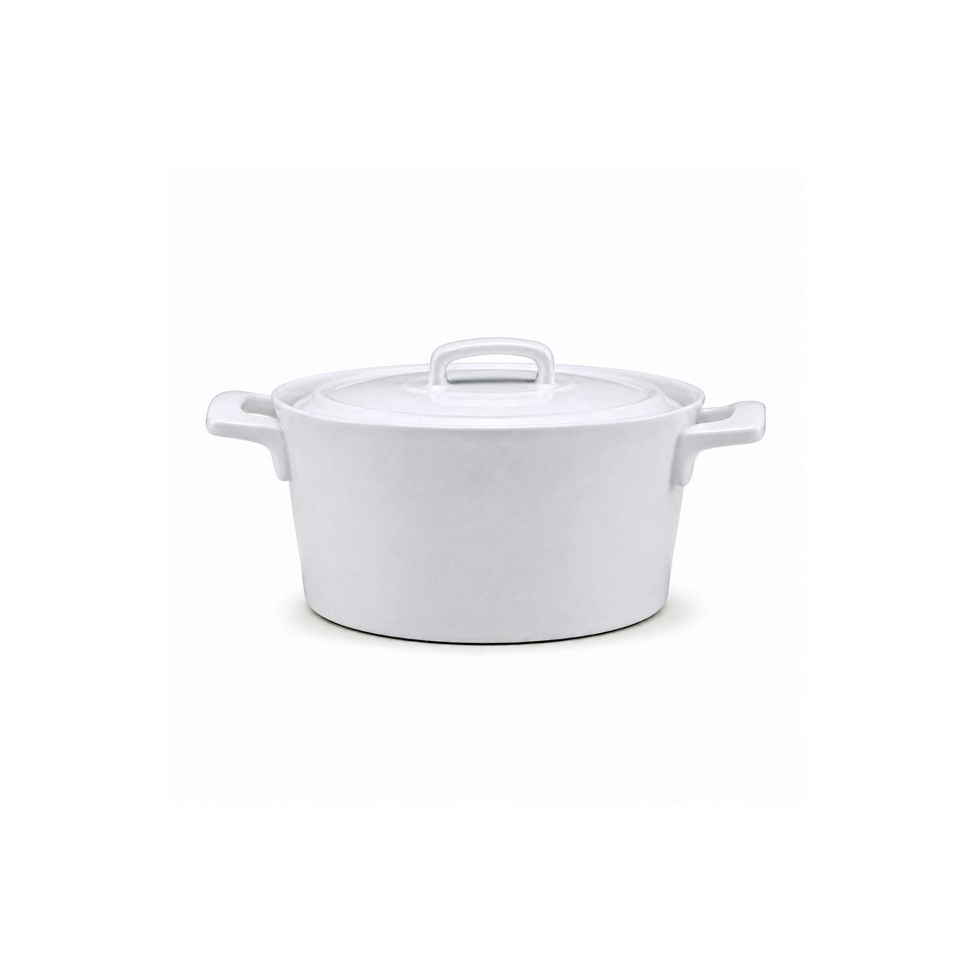 Danny Home Ceramic Oval Serving Bowl | White | 1.2-Liter