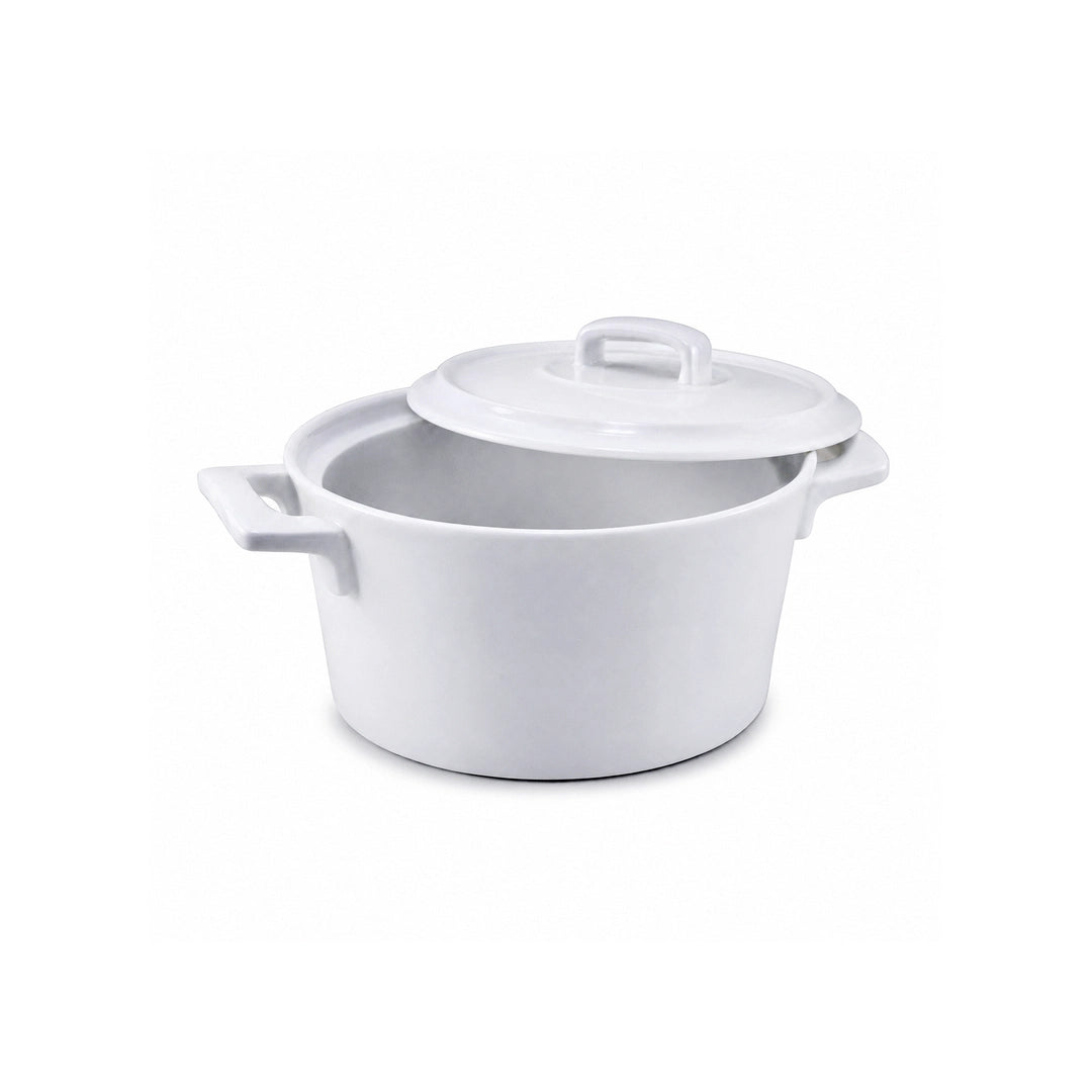 Danny Home Ceramic Oval Serving Bowl | White | 1.2-Liter
